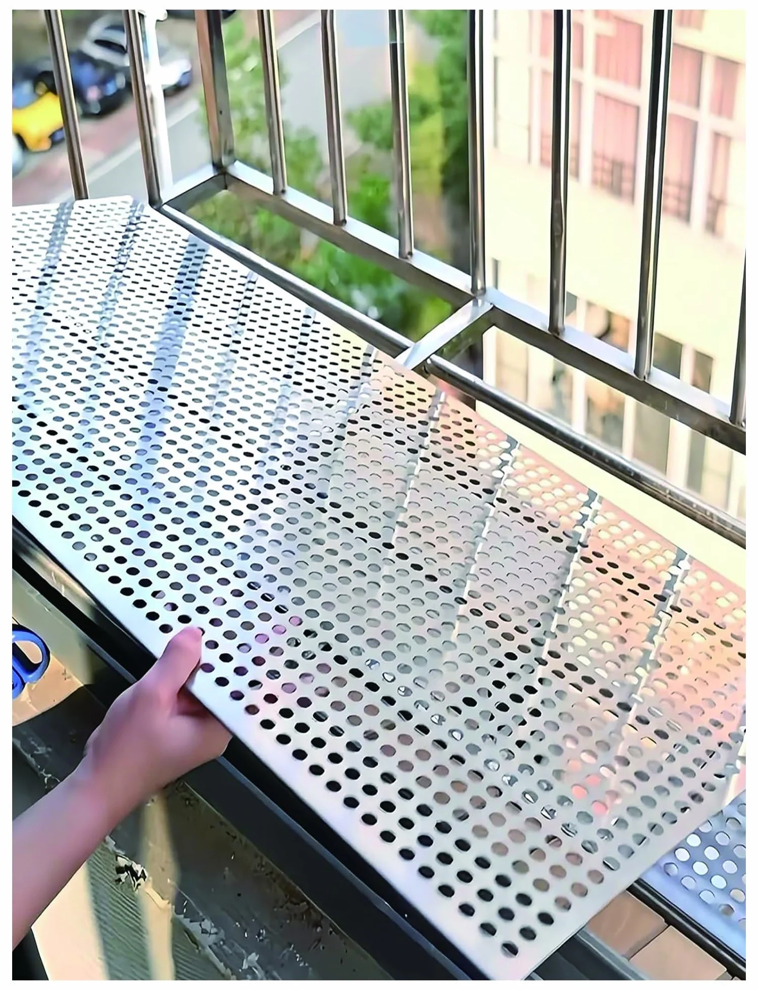 Pannello decorativo perforato in rete metallica – Schermo funzionale per Guardra & Flower Stand, elegante pannelli per la privacy per esterni, resistente alla ruggine, design versatile