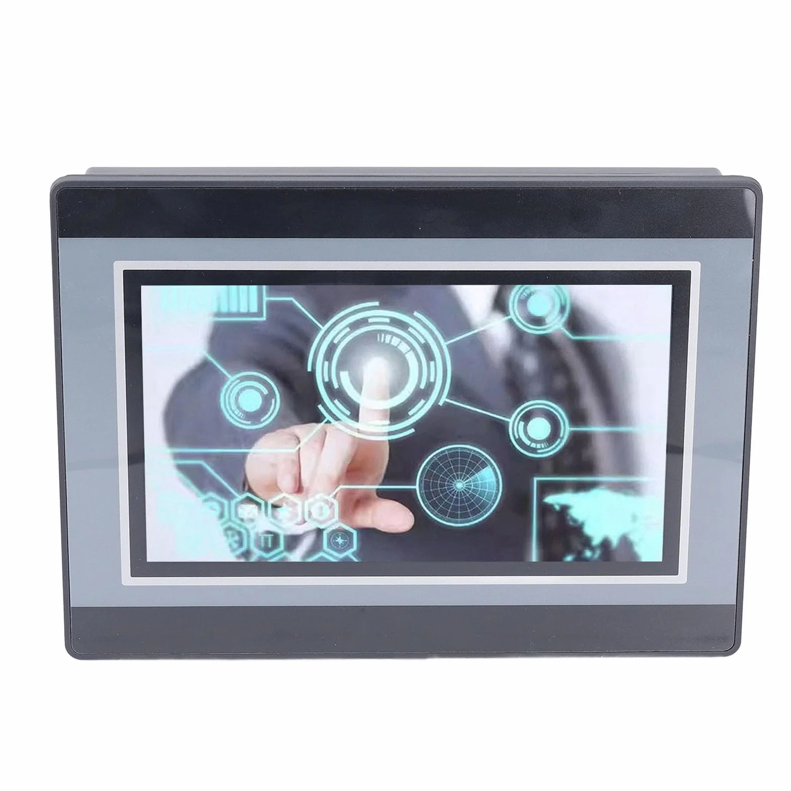 Macchina Integrata con Touch Screen PLC, PLC HMI 7 Pollici 12 in 8 Out Touch Screen Tutto in con Pannello PLC Integrato 0-10 V 4-20 MA MODBUS Analogico (uscita relè),