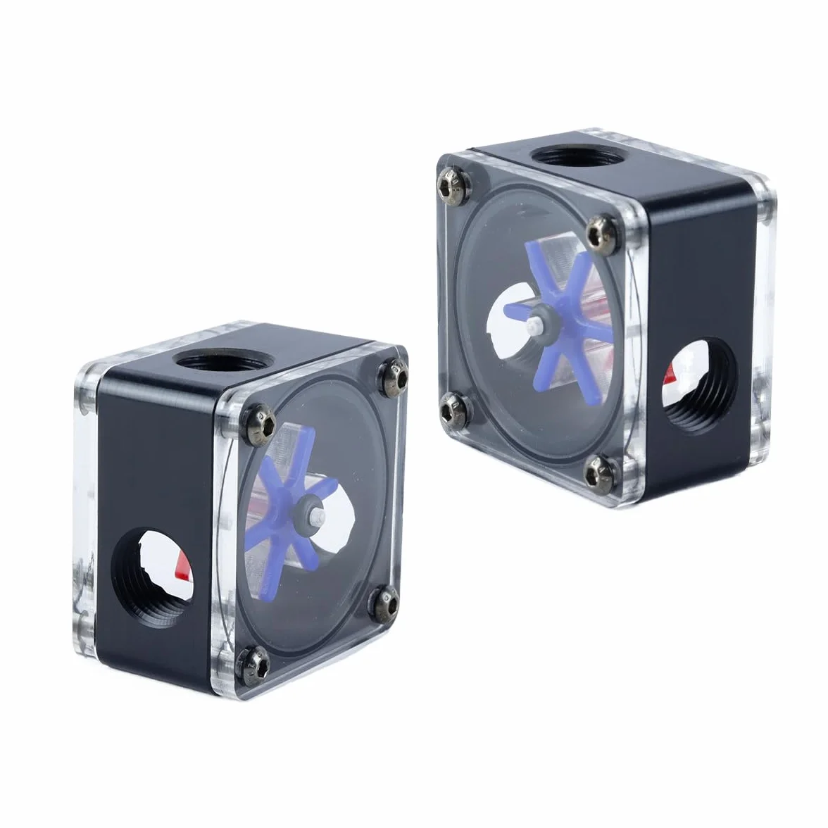 Ausi Misuratore di portata G1/4 per raffreddamento ad acqua PC 6 giranti indicatore di flusso 3 vie