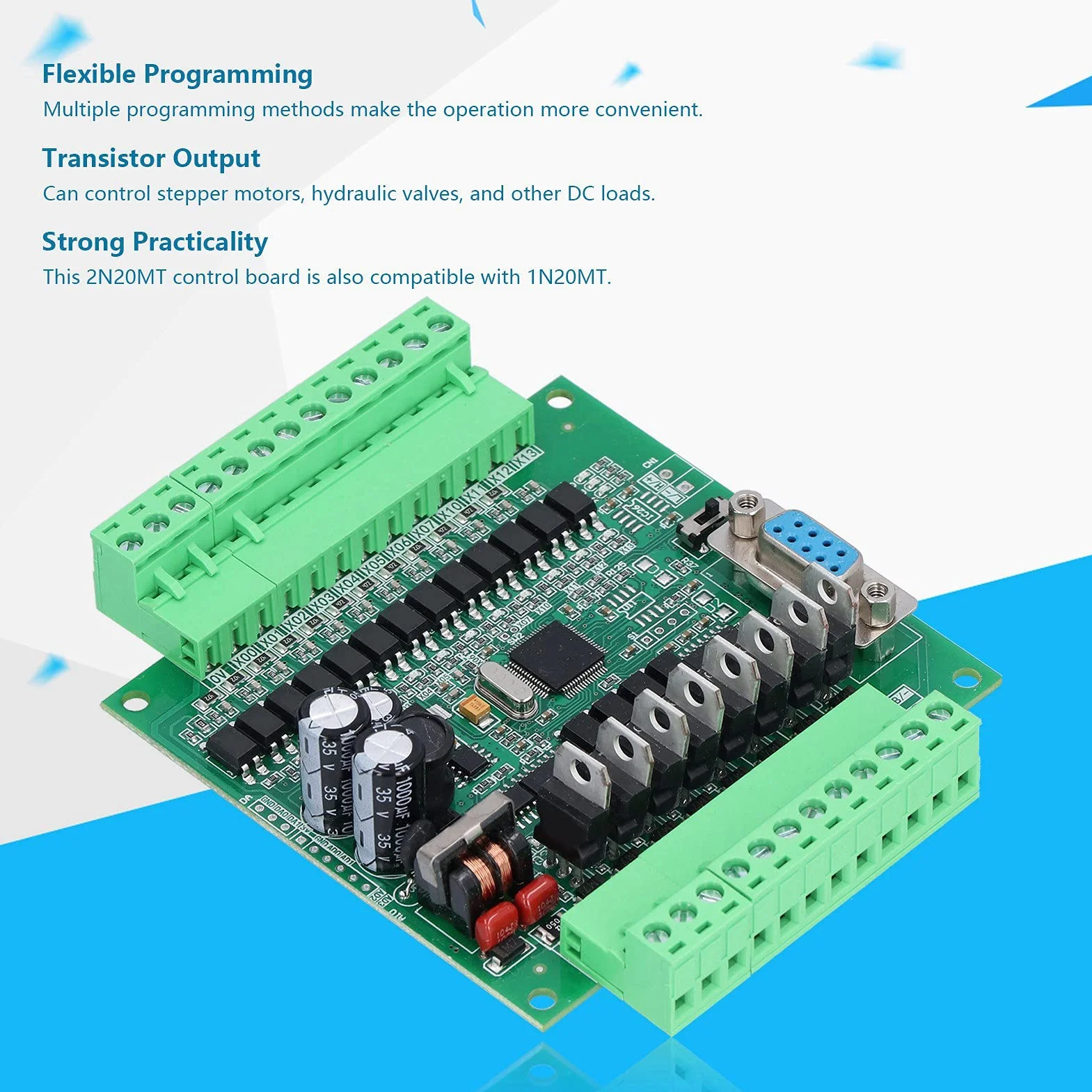 Controller Logico Programmabile automazione industriale computer industriale PLC DC 12V Parte Accessoria Modulo Scheda di Controllo Industriale 2N20MT(With Shell )