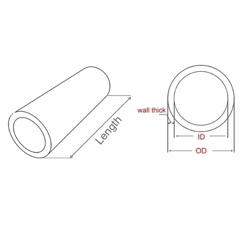 Tubo tondo cavo in acciaio al carbonio 20#, tubo metallico di precisione diametro esterno 40 mm 42 mm x 50 cm, tubo di ferro facile da lavorare e saldare 1 pezzo(42 X 32MM)