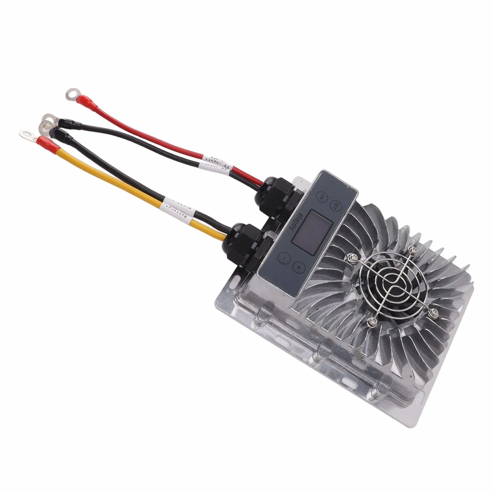 Hyuduo Regolatore di Carica Solare, Regolatore del Pannello Solare MPPT da 600 W Ingresso Regolabile da 10 a 30 V con Display LCD, Protezione da Sovracorrente per la Ricarica della Batteria Fuori