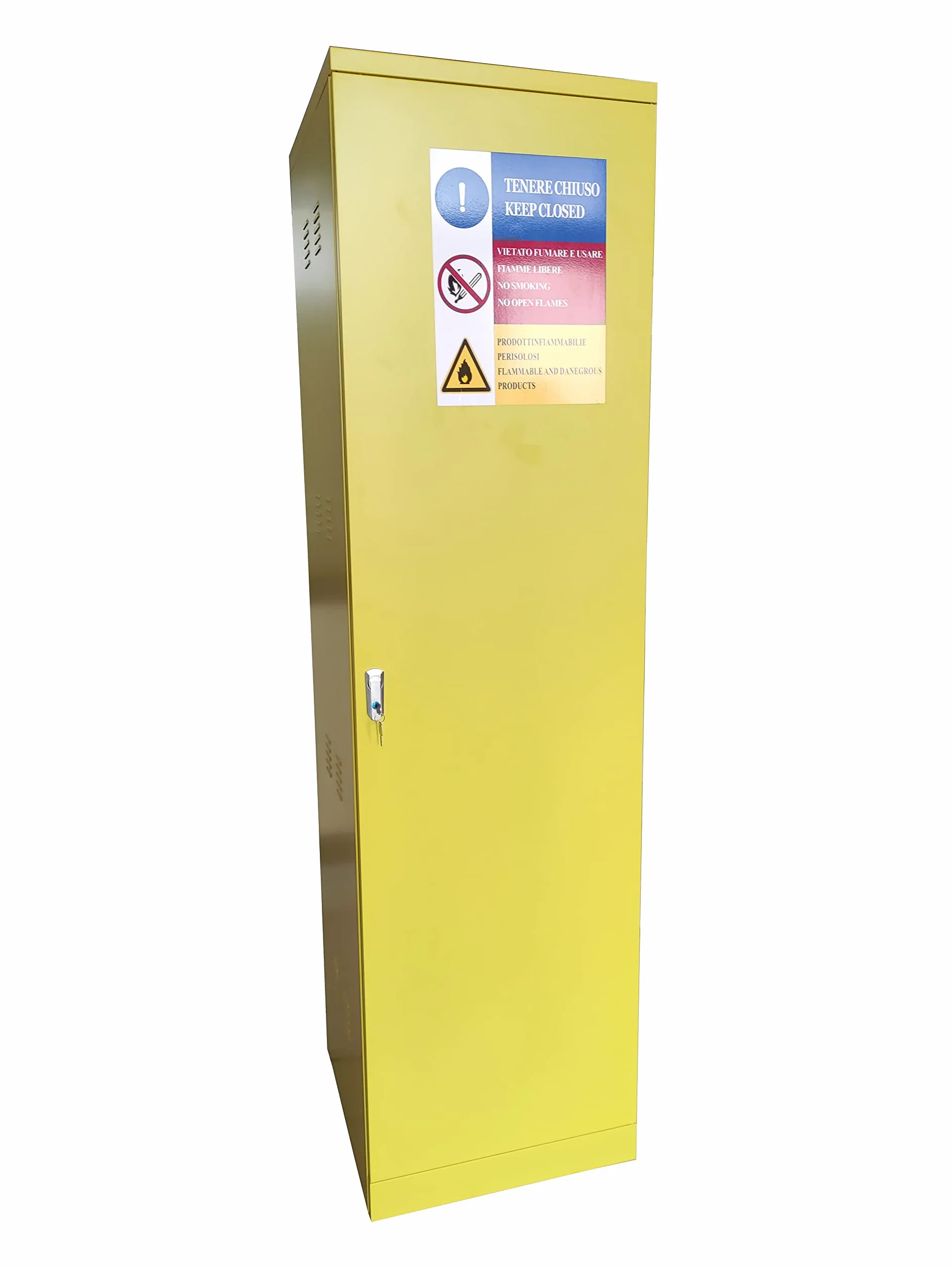 ARMADIO IN METALLO PER VERNICI E SOLVENTI, CM 54x55X200 H
