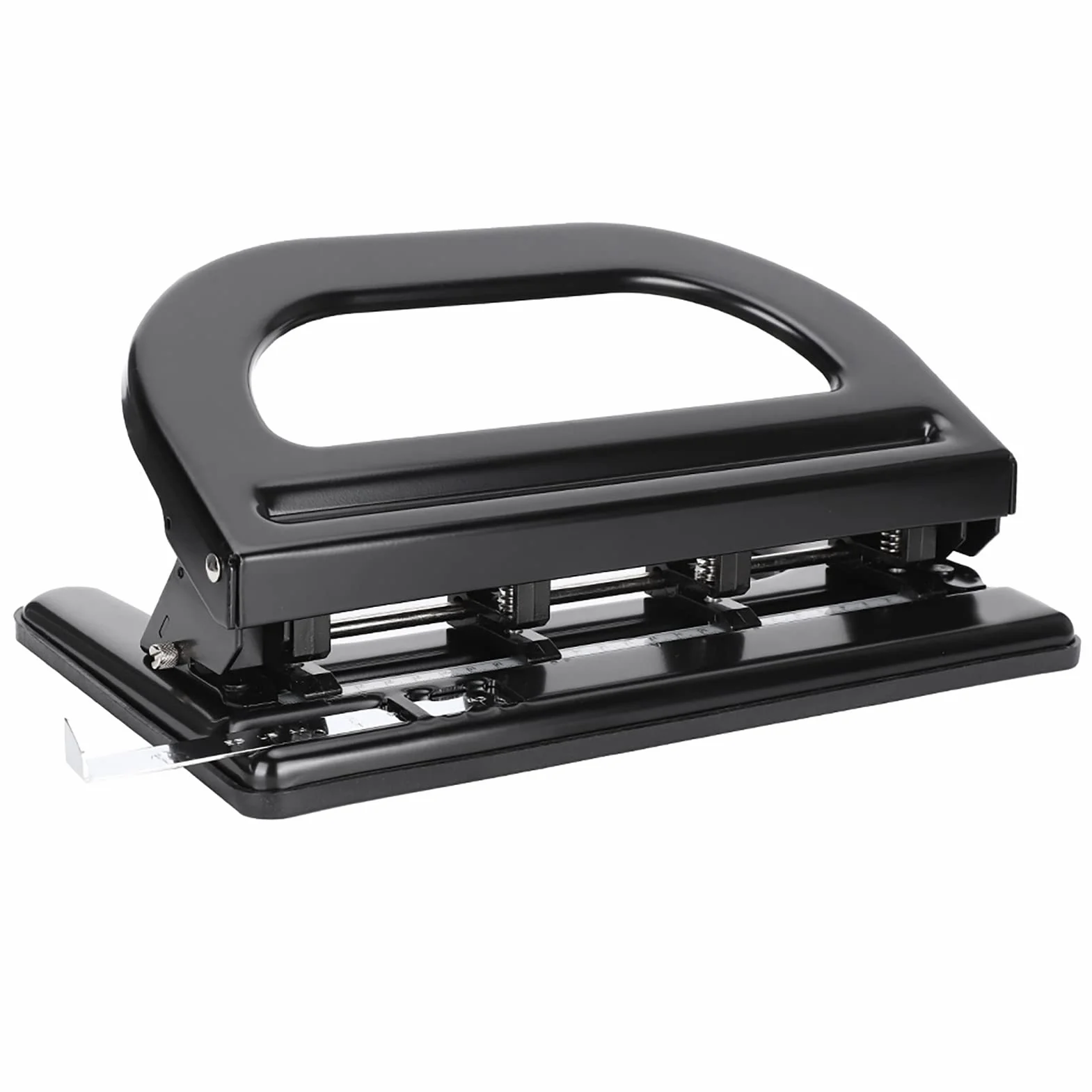 Haofy Perforatore di Carta in Ferro Perforatore a 4 Fori Regolabile per Forniture per Ufficio, di Diametro 6 Mm per Cancelleria Scolastica, Capacità di 30 Fogli