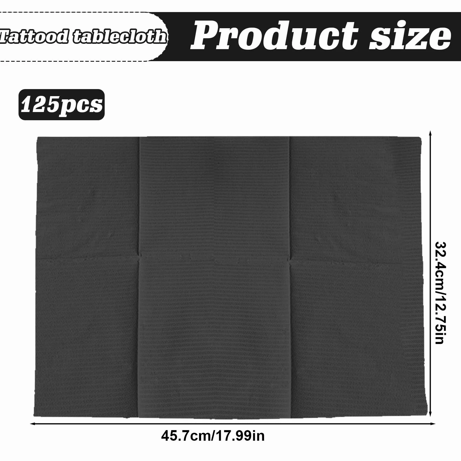 Bavaglini Dentali Impermeabili 45x33 cm Nero per Tatuaggi e Clinica Dentale