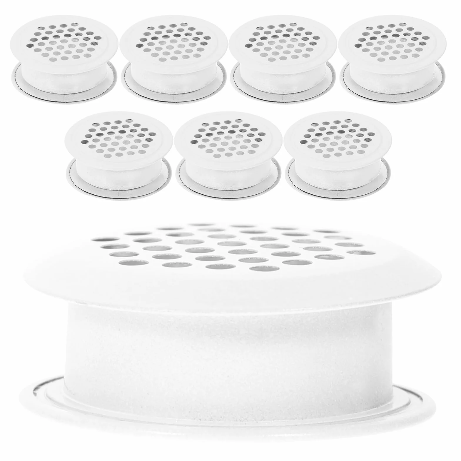 Kisangel 8 Pezzi Bocchette di Aerazione Rotonde in Acciaio Inossidabile per Mobili e Armadi Finitura Fine e Design Antiblocco per Uffici e Sale Riunioni