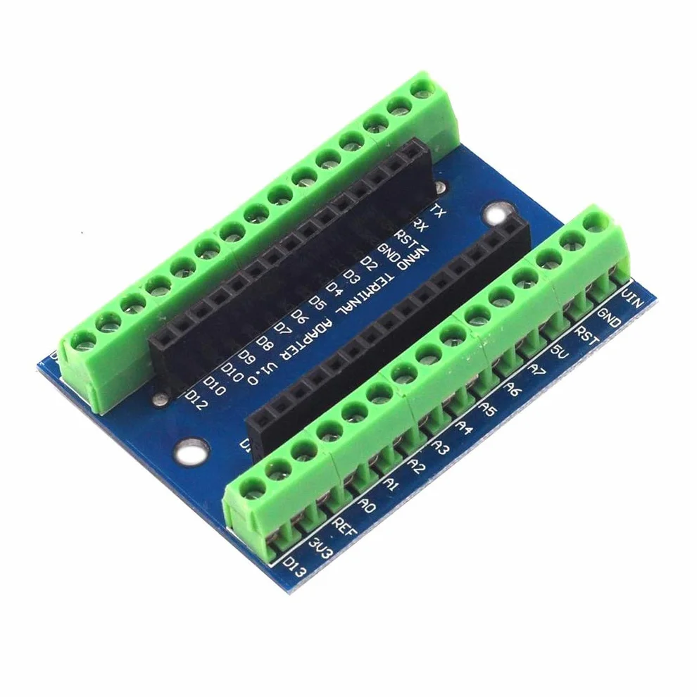Hailege 3pcs NANO IO Shield IO Controller Terminal Adapter Scheda di espansione Nano IO Shield Piastra di espansione semplice Nano AVR P