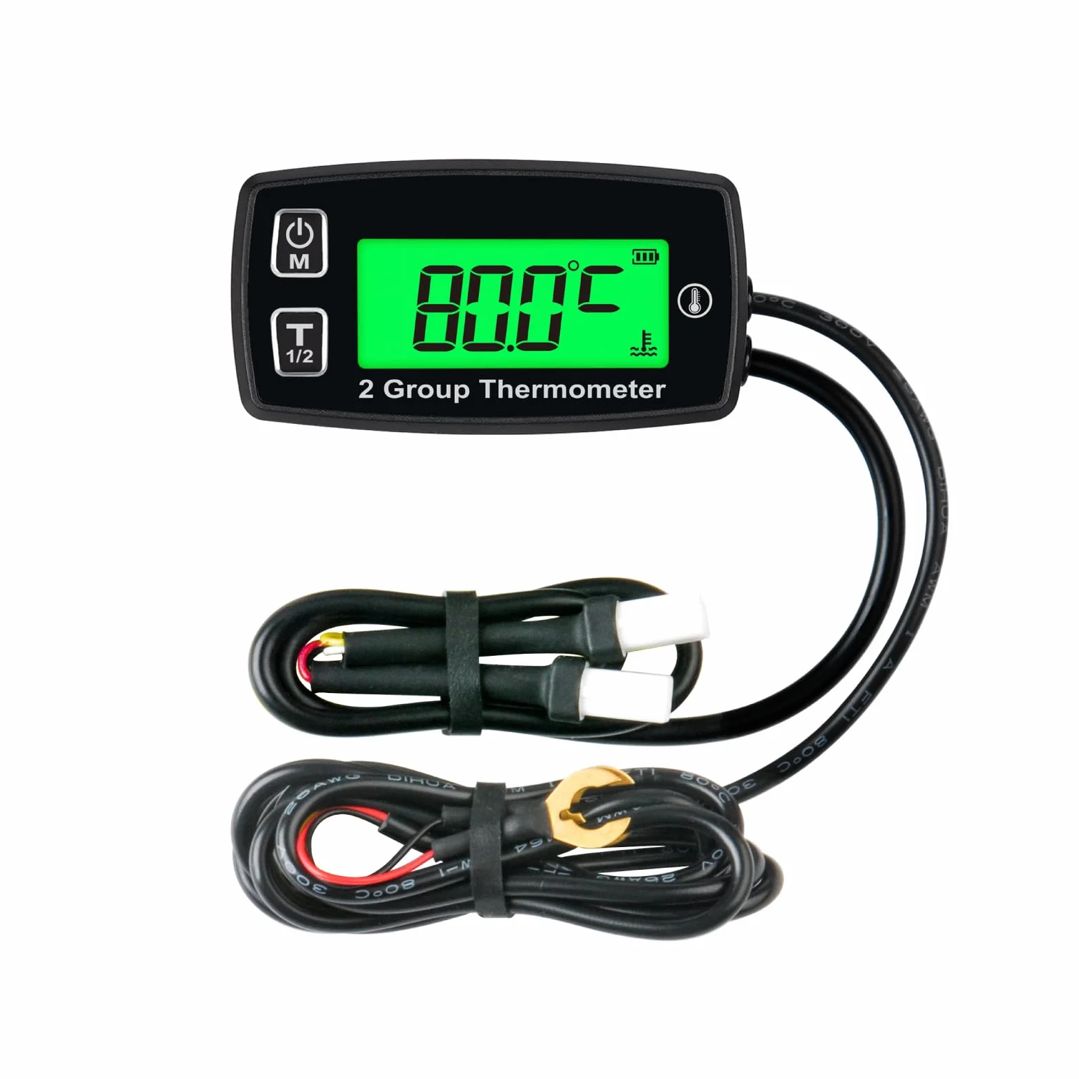 Il misuratore di temperatura digitale del motore con display LCD Taikemeti è stato progettato per misurare le temperature del motore come navi, tosaerba, motoseghe, ecc.