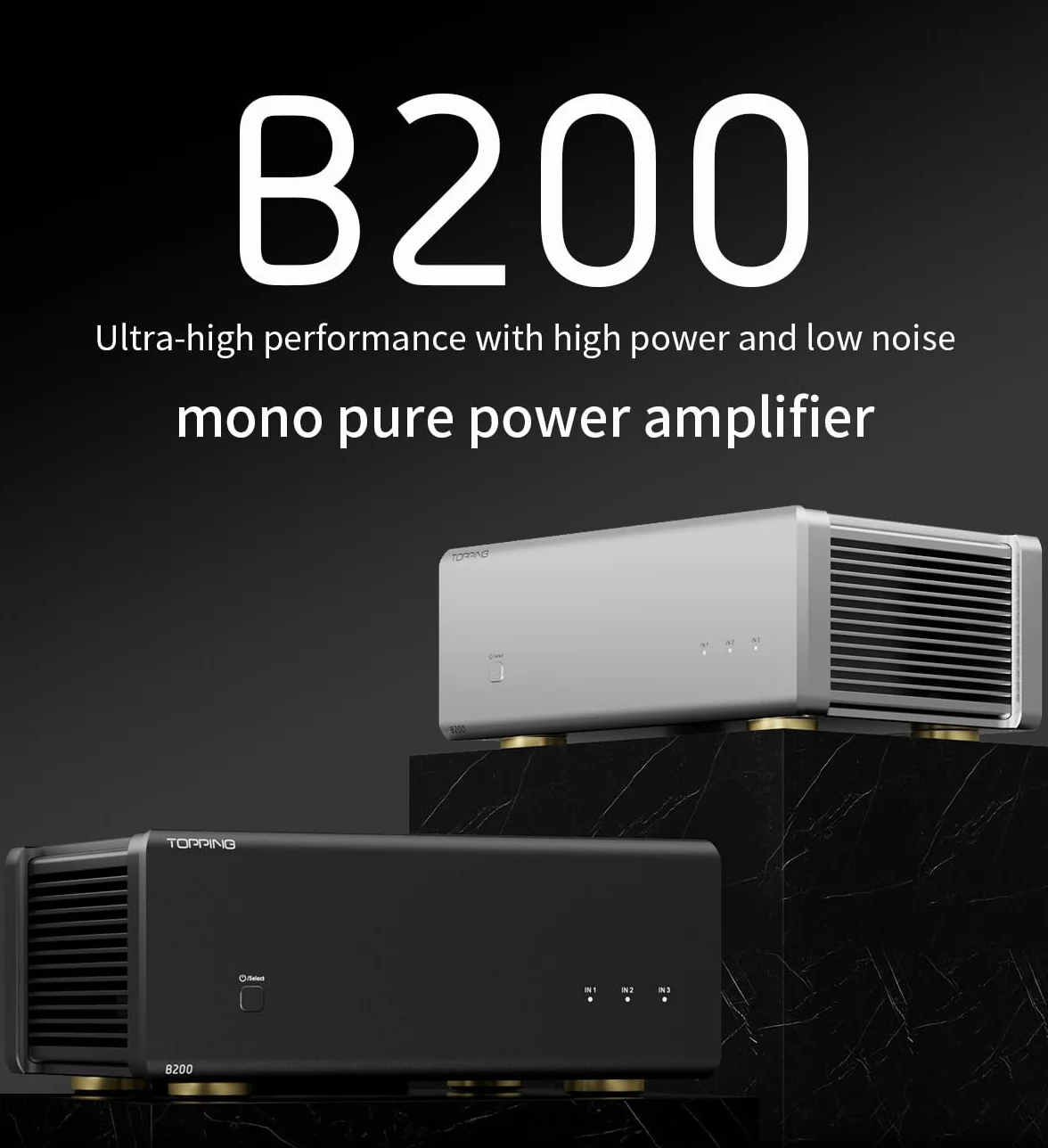 TOPPING B200, Fase di potenza con 200W per altoparlanti