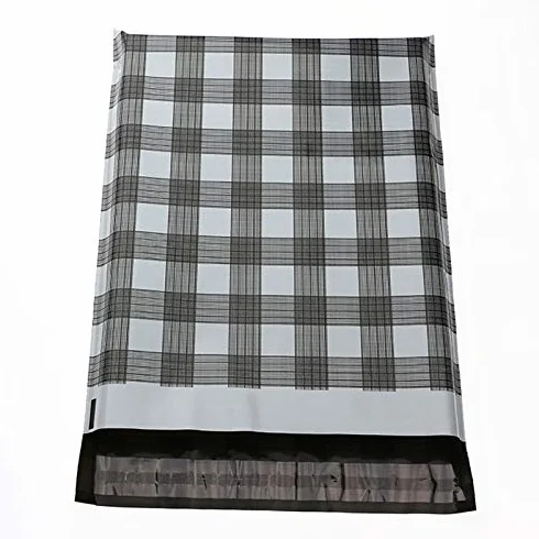 100pcs 25.5x37cm Sacchetti di corriere in plastica Black And White Grid Spedizionarie Buste in possesso di avvizioni Impermeabile Borsa espressa Buste per spedizioni (Color : 25.5x33cm x 4cm)