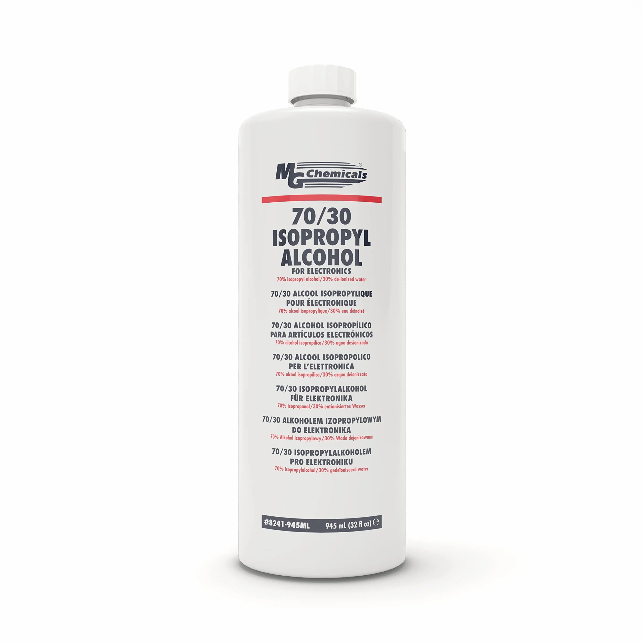 MG Chemicals 8241 Detergente per elettronica con alcool isopropilico 70/30, flacone da 945 ml