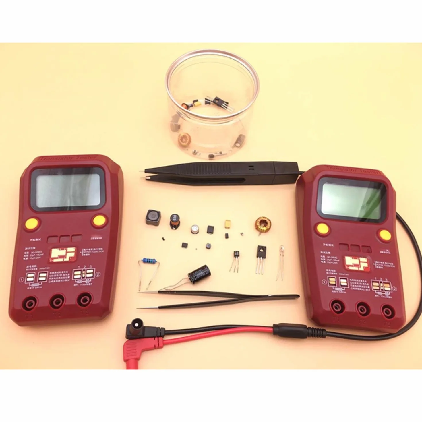 Tester di Transistor Multiuso Tester di resistore di capacità a triodo diodo Mos/PNP/NPN Tester SMD ESR02 PRO