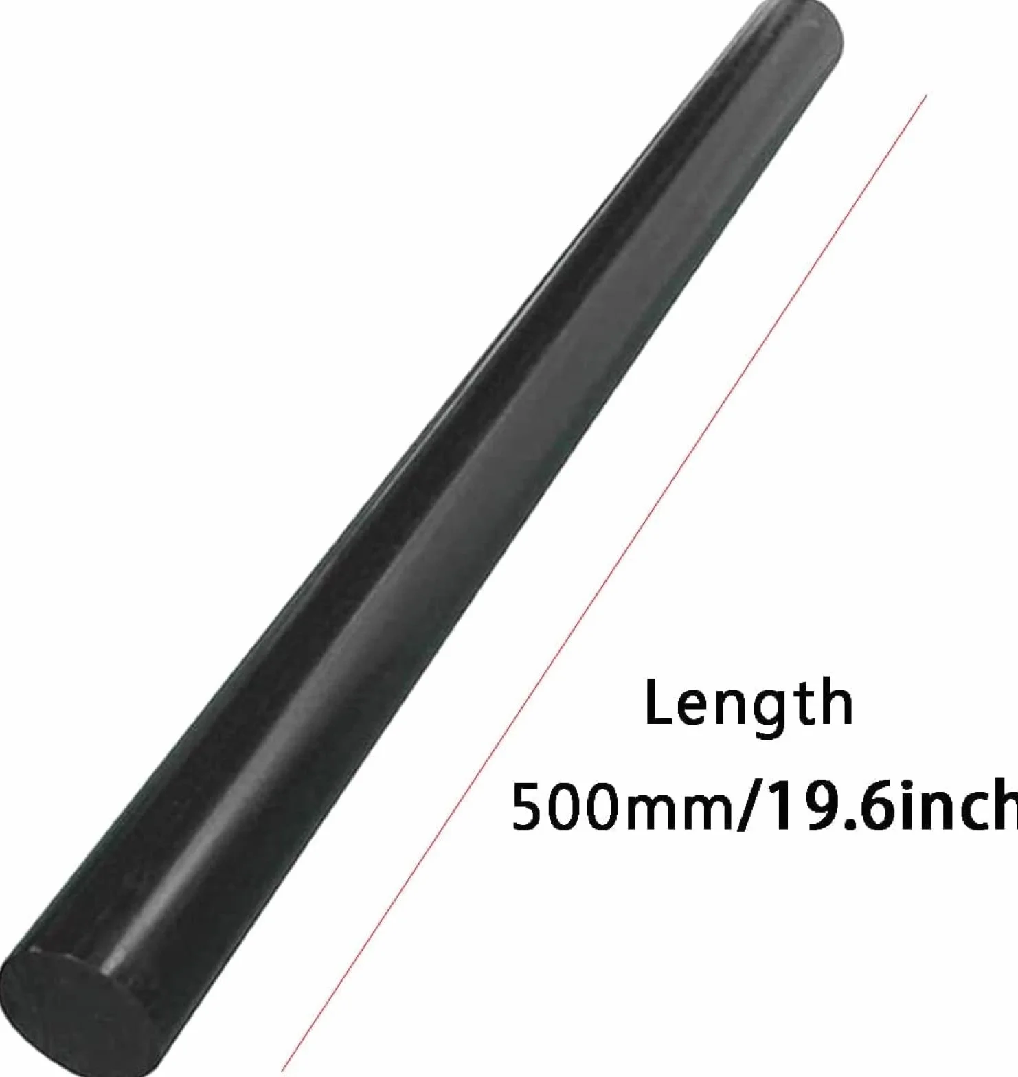 Barra tonda ABS nera diametro 8-25 mm lunghezza 500 mm per modellismo
