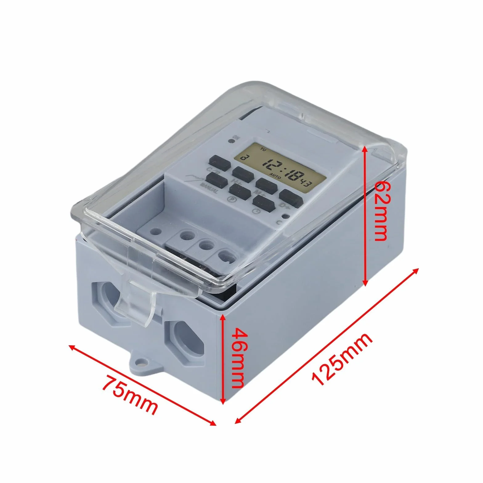 Timer di sicurezza digitale KG316T-F 220 V impermeabile con copertura trasparente