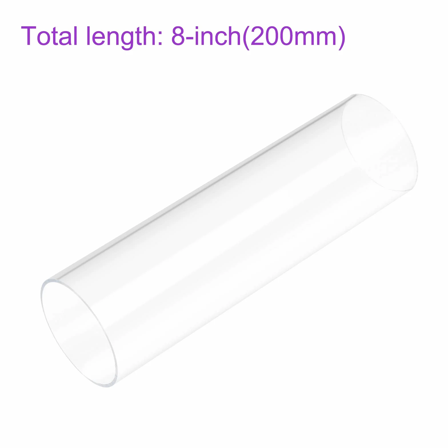 DMiotech 56mm x 60mm 8" Trasparente Acrilico Tubo Rigido Plastica Tubo per Acquario Acqua Tubo, Acqua Raffreddamento Sistema, Idraulico