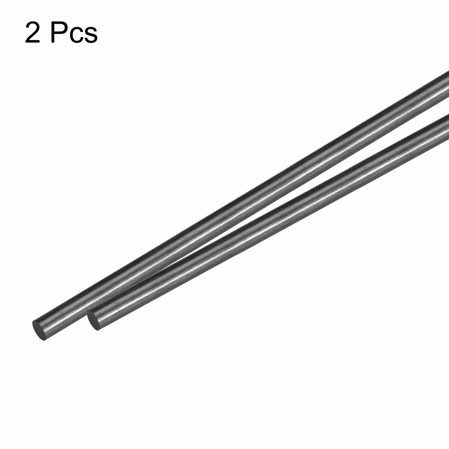 QUARKZMAN Asta in Fibre di Carbonio, 4mm x 450mm per Fai da Te Aereo RC Tubo Ala Quadricottero, Confezione da 2