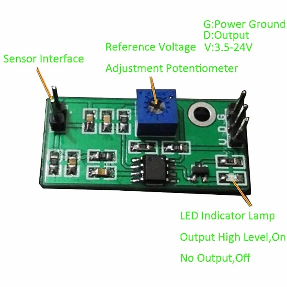 Modulo Comparatore, LM393 3.5-24V Tensione Ad Alto Livello Uscita Analogico Comparatore Controllo con Indicatore LED