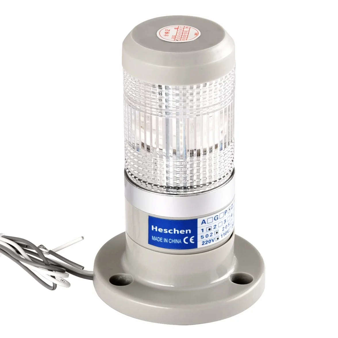 Heschen lampadina LED luce di avvertimento torre luce di segnale 220 V AC bianco 2 fili