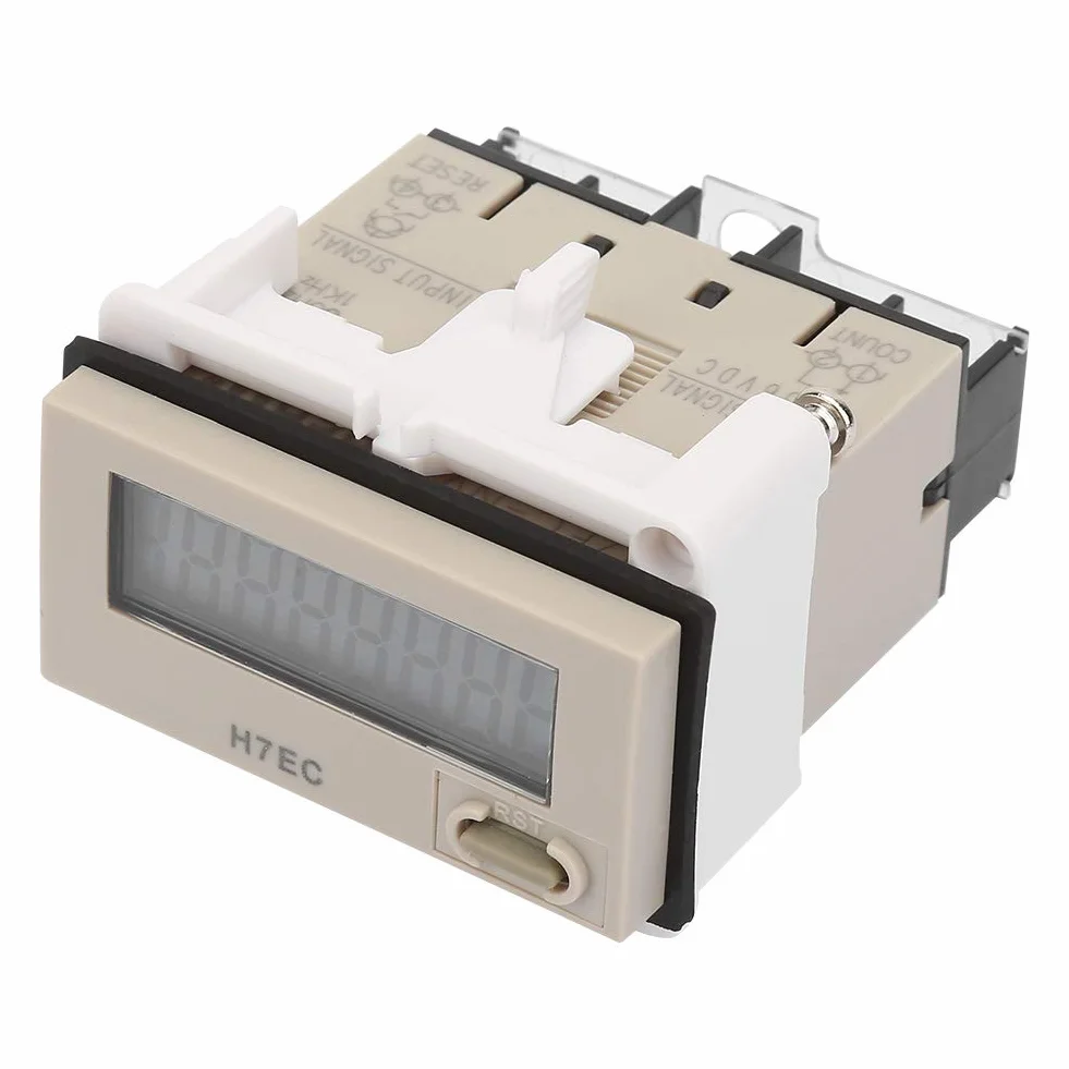H7EC NV Contatore Elettrico Digitale Totalizzatore DC 3-36V LCD 8 Cifre