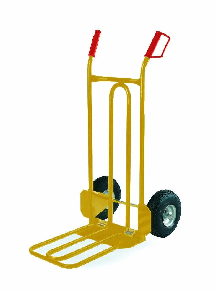 Svelt Carrello Manuale Professionale in Acciaio con Pedana Ribaltabile Maggiorata – Portata 250 kg, Ruote Antiforatura Ø 260 mm, Struttura Rinforzata