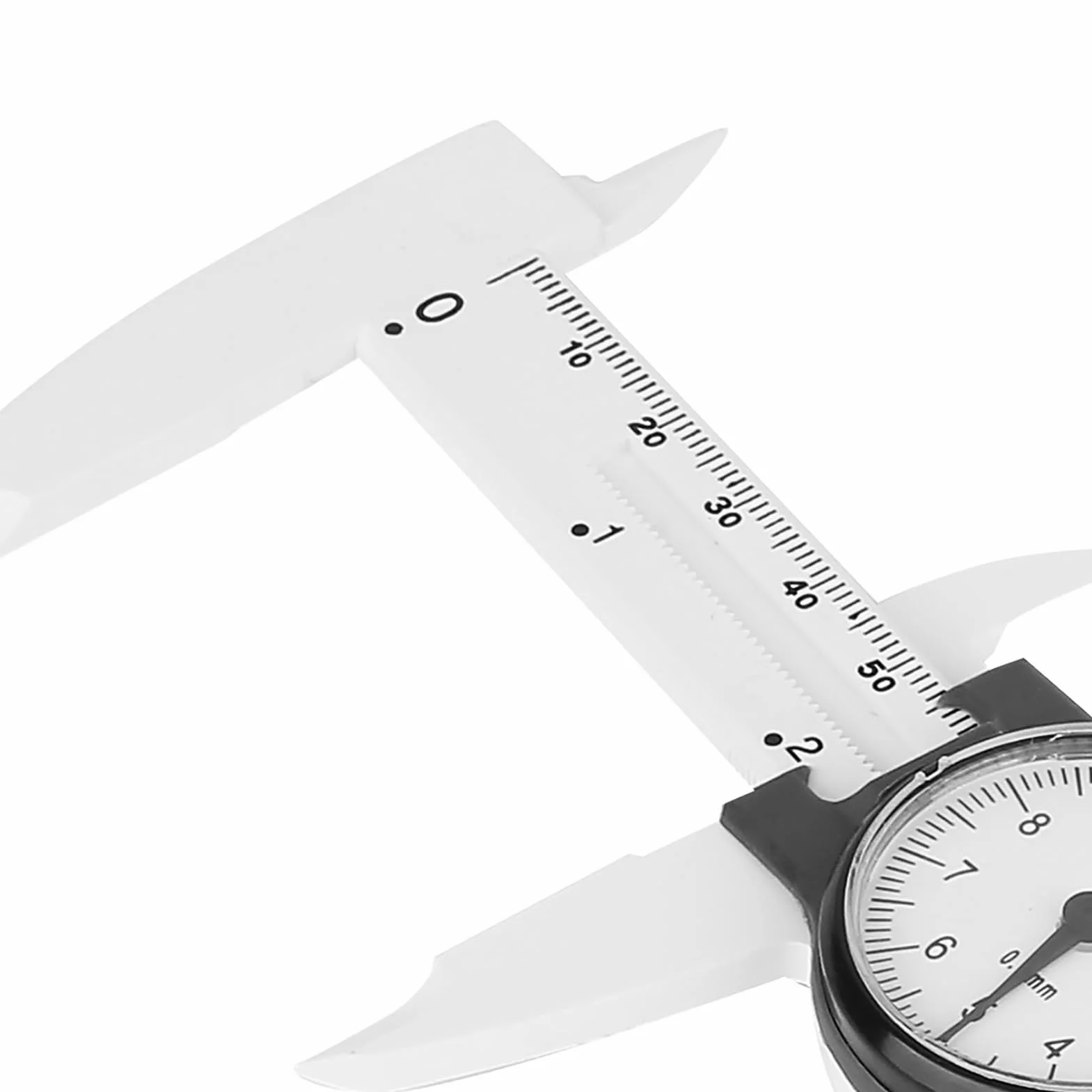 quadrante in plastica calibro a corsoio righello strumento di misura professionale misura 150 mm bianco giallo (Culnflunc5Z-01)
