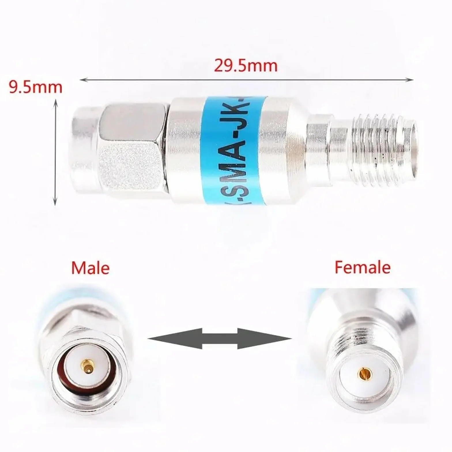 Attenuatore fisso RF 10dB SMA maschio-femmina DC-6GHz 2W 50Ohm