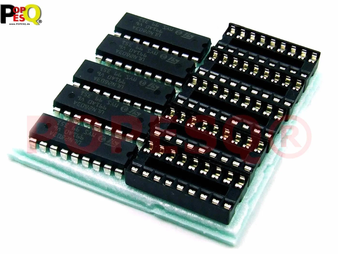 POPESQ® 5 pz. x ULN2803 Array di transistor NPN Darlington con Zoccolo #A305