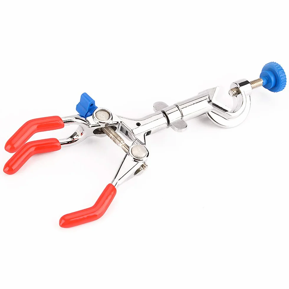 Labasics 3-Rebbi Morsetto Girevole 360 Gradi con Rivestimento in Gomma per Laboratorio