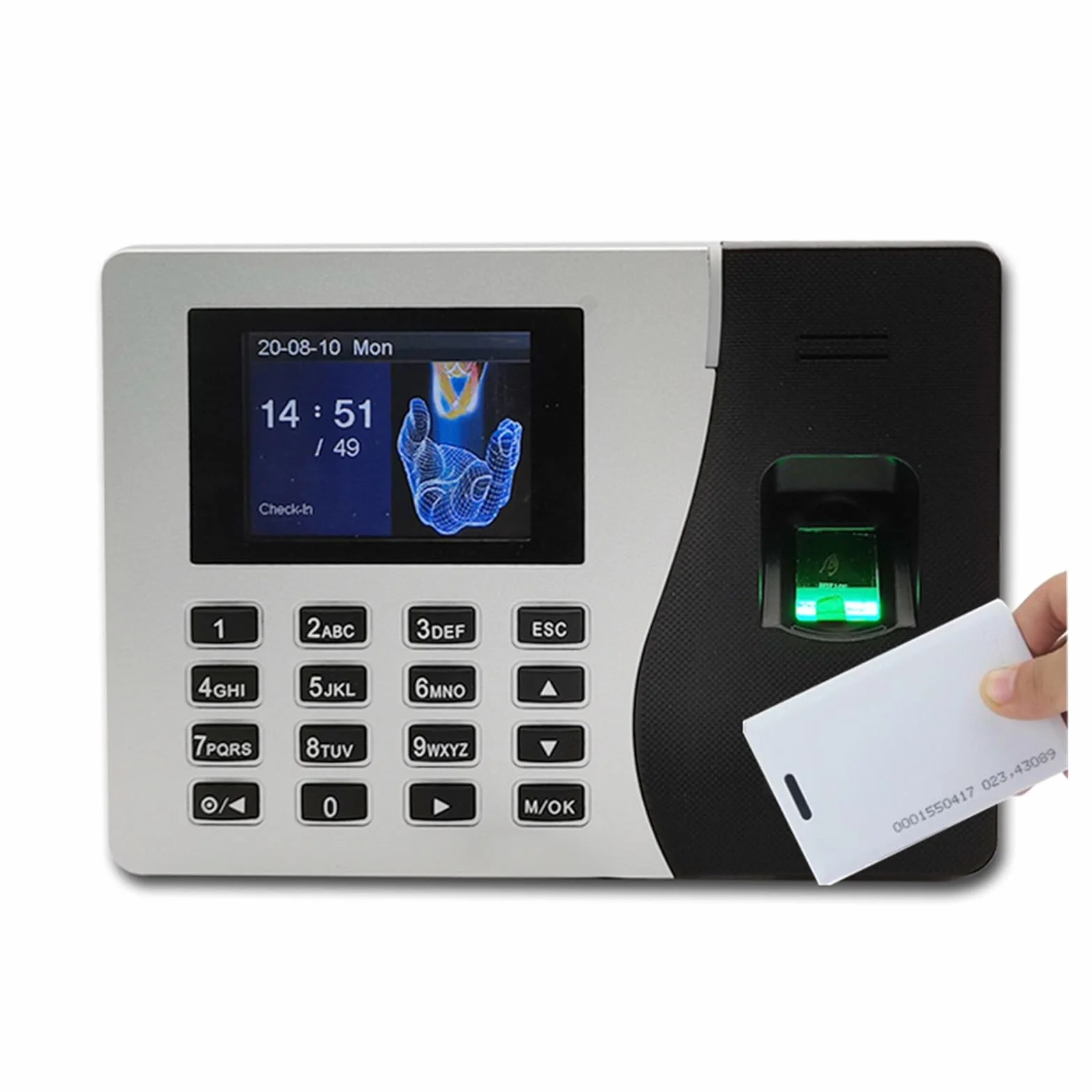 Orologi per dipendenti e piccole imprese K14 TCP/IPTime di presenza Dipendente Macchina da ufficio Orologio Orologio USB Registrazione biometrica e impronte digitali con il software cloud professional
