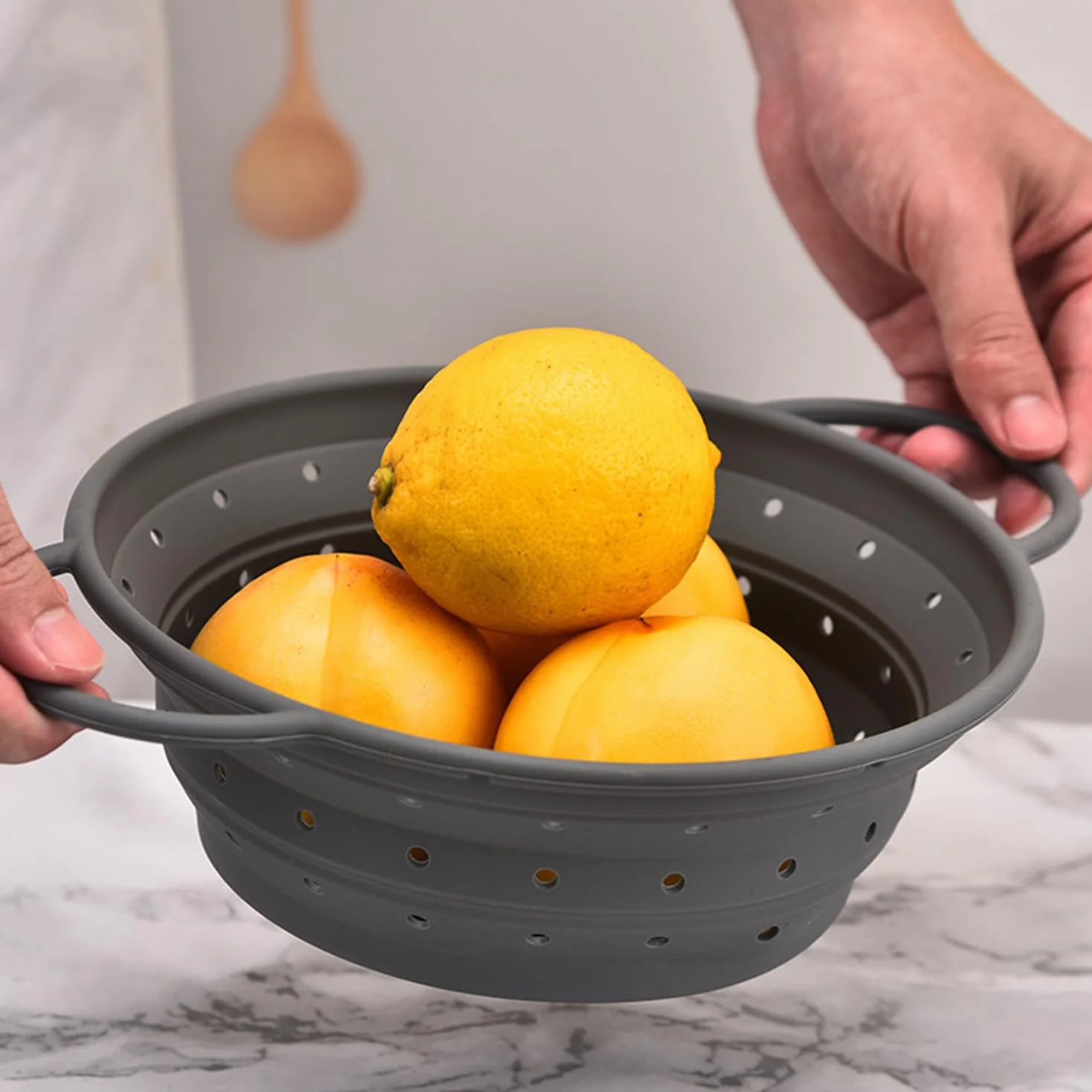Cestello Di Scarico In 2 Pezzi, Cestello Di Scarico In Silicone, Cestello Di Scarico Pieghevole, Cestello Di Scarico Per Frutta E Verdura, Strumenti Per Lavare La Cucina, Forniture Da Cucina