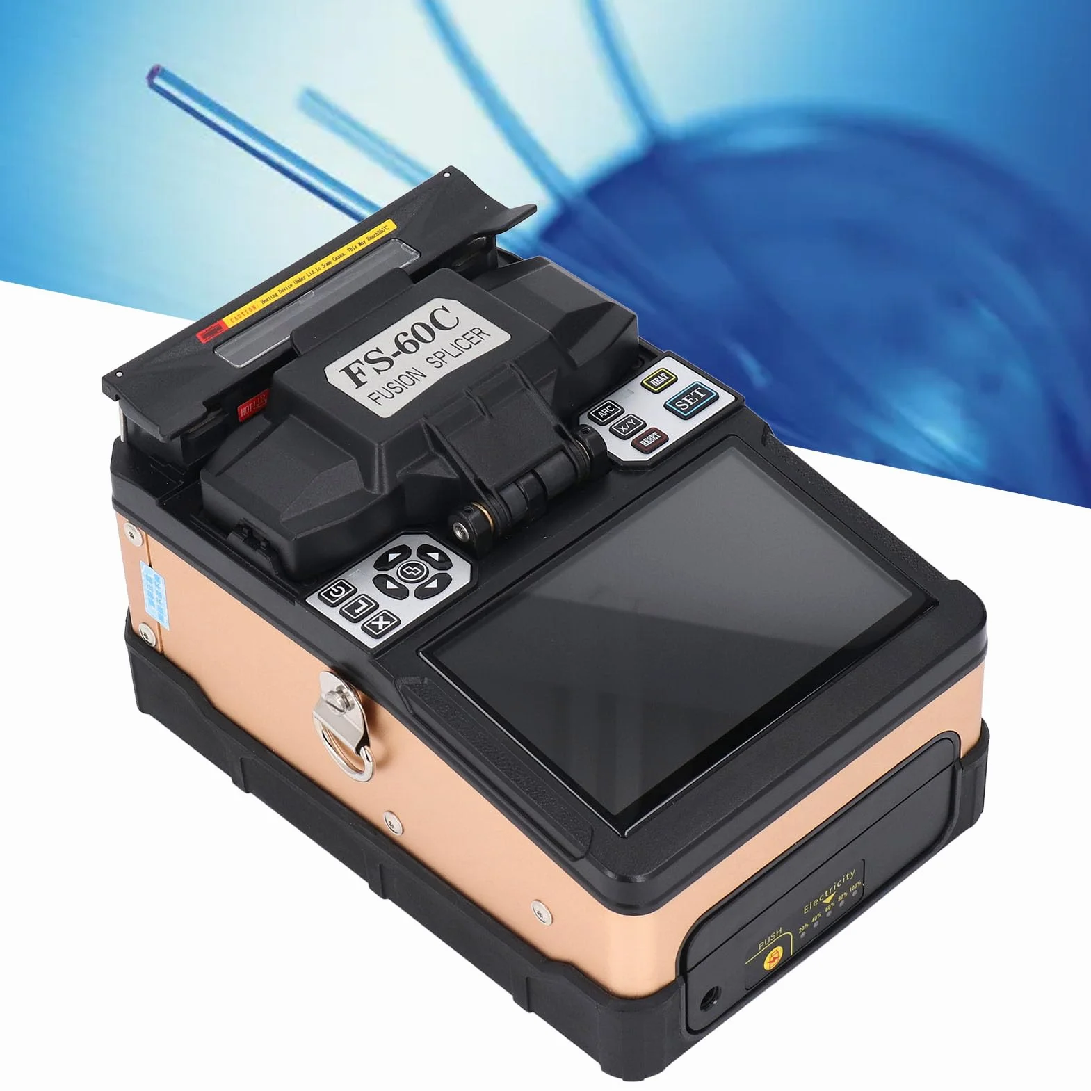 Giuntatrice Automatica per Cavi Ottici FTTH con Schermo LCD 5,0 Pollici per Fibra con Versatile compatibilità delle Fibre (Spina europea)