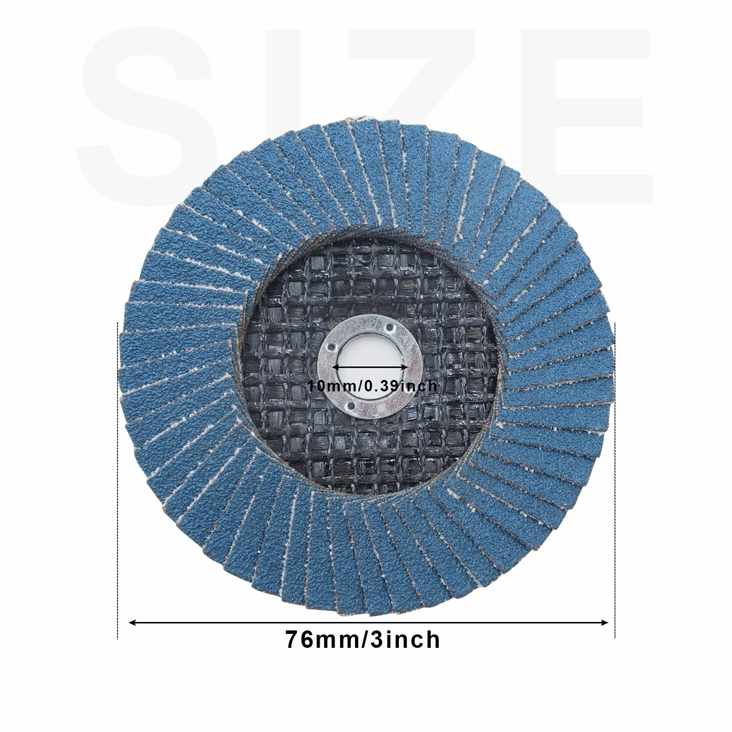 Set di dischi lamellari, 6 pezzi da 75mm, grana 60/80/120, per acciaio inox e legno, per Smerigliatrice angolare a batteria