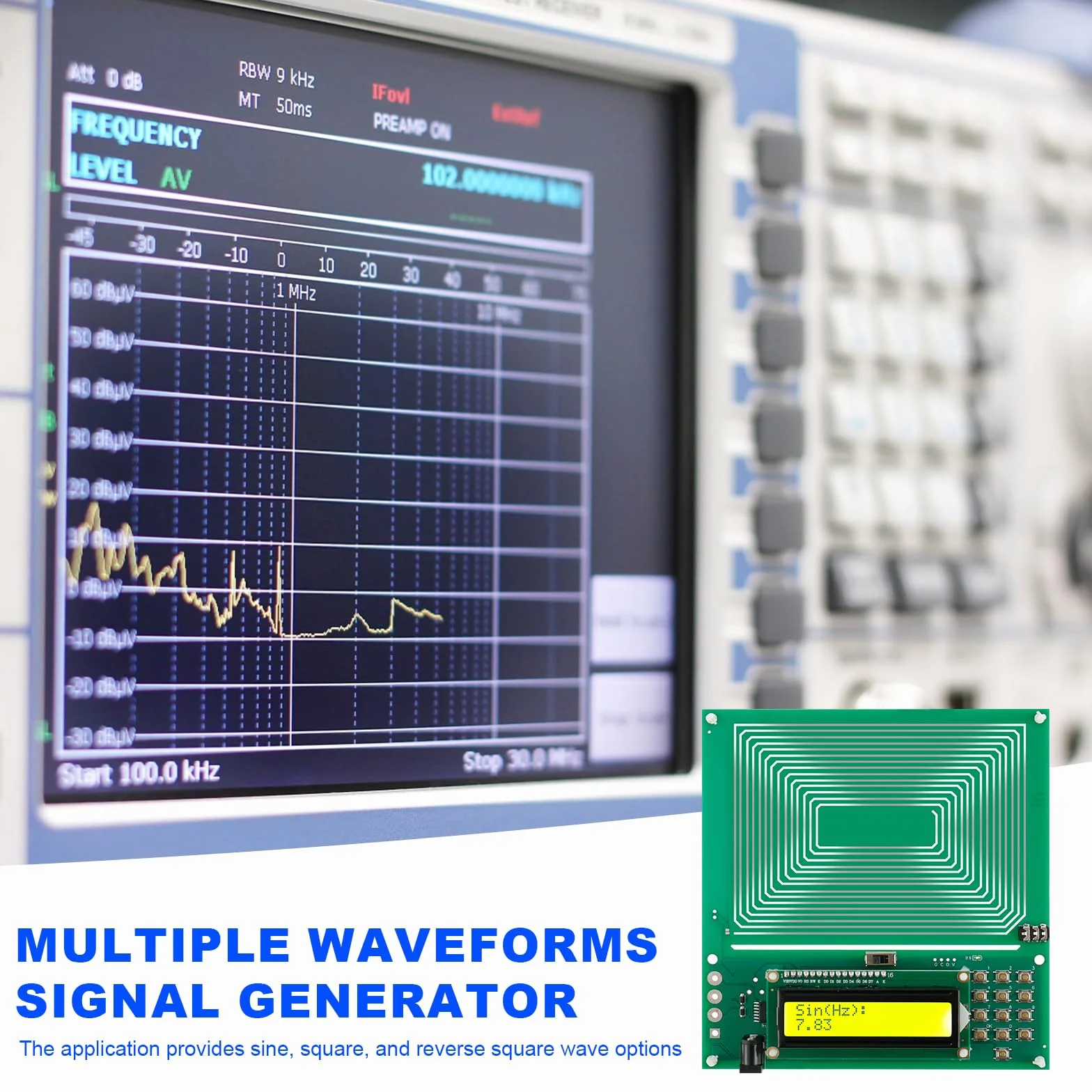 Generatore di risonanza Schumann 0.01Hz~300000Hz, risonatore impulsi ultrabassa, generatore onda sinusoidale regolabile