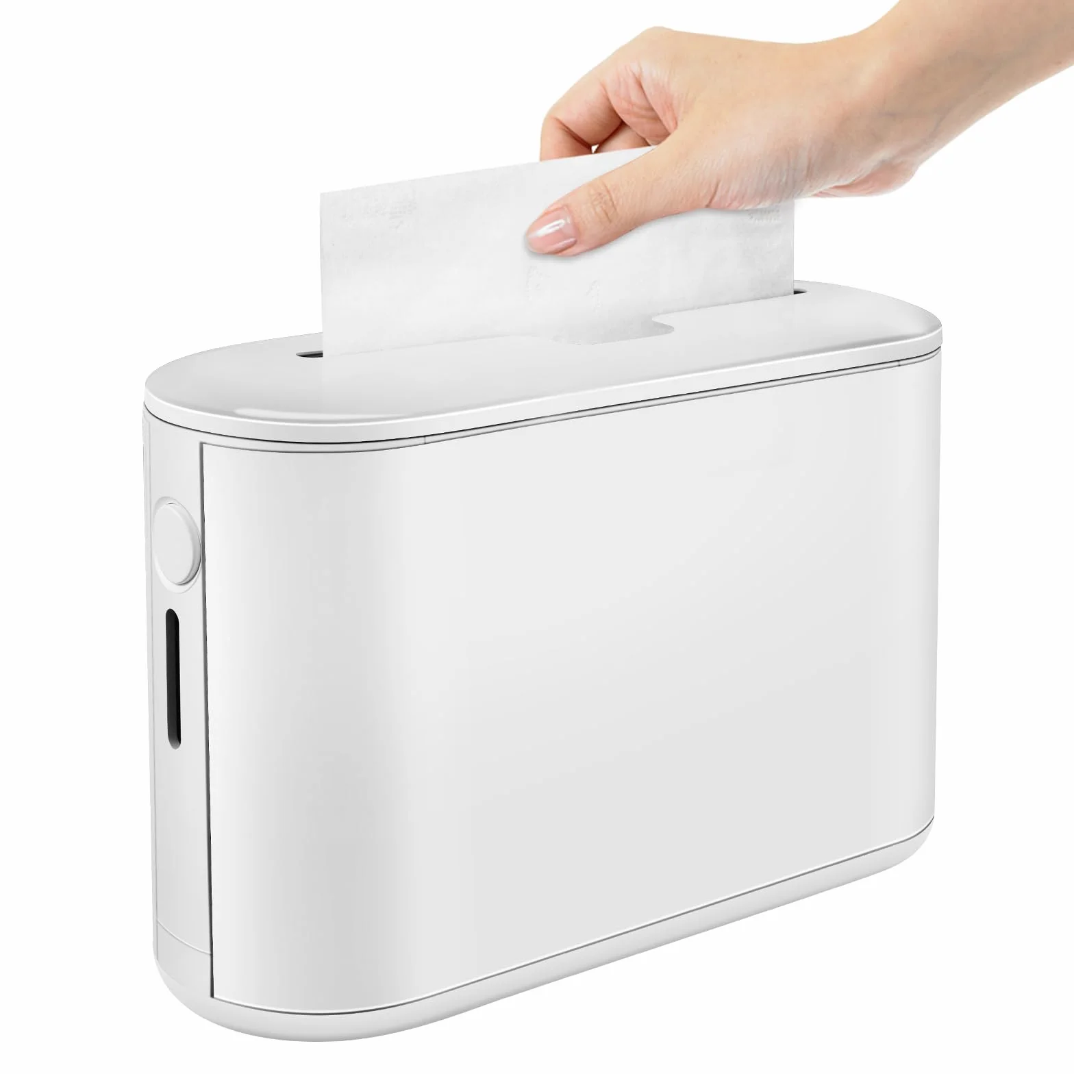Dispenser di asciugamani di carta da appoggio, dispenser per tovaglioli con fondo antiscivolo, dispenser portatile per asciugamani di carta multipiega, con finestra visibile, per cucina, bagno e WC