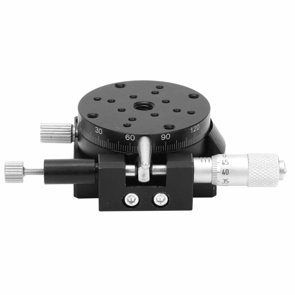 Piattaforma di Rifilatura Micrometrica, Piattaforma di Rifilatura con Tavolo Scorrevole Micrometrico Asse R RSP40-L Scorrimento Lineare Regolabile Manualmente, Cuscinetti a Rulli
