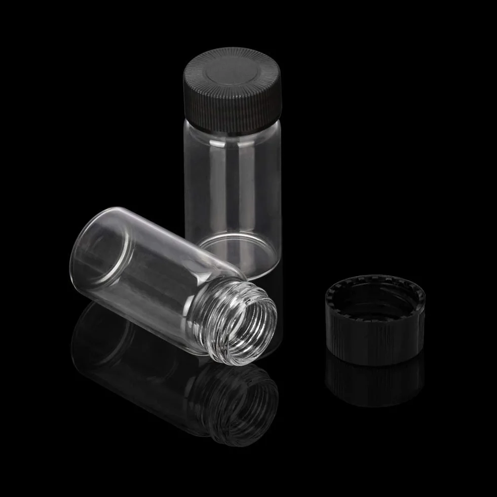 stonylab 20 Confezioni Viali Campione in Vetro con Tappo a Vite, Flacone per Campionamento Liquido da Laboratorio Flacone Reagente con Chiusura a Tappo, 20 ml