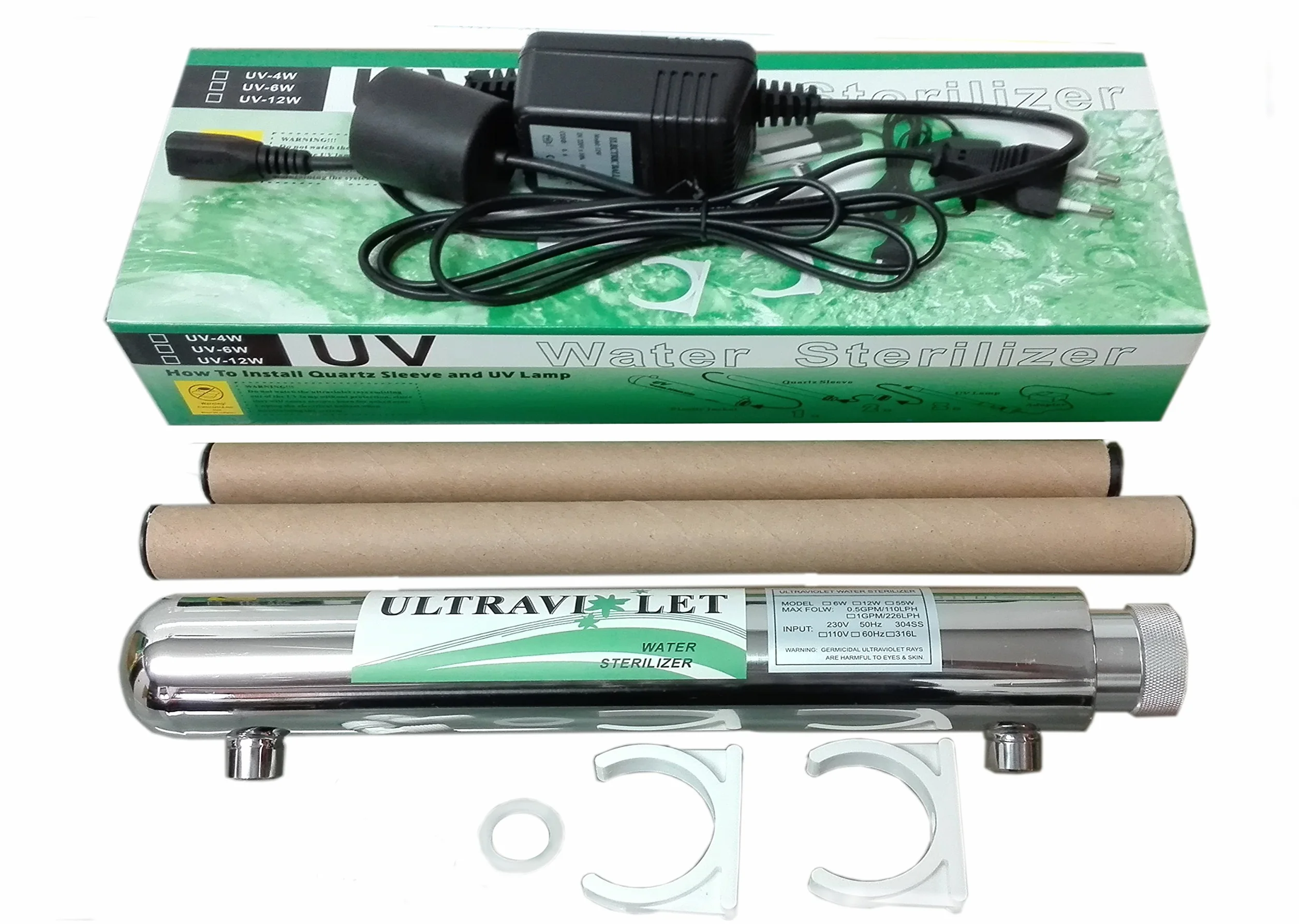 Depuragua - Kit UV 12 Watts | Per a Osmosi Inversa | Depuratore d'Acqua GPD | Sistema di Purificazione UV