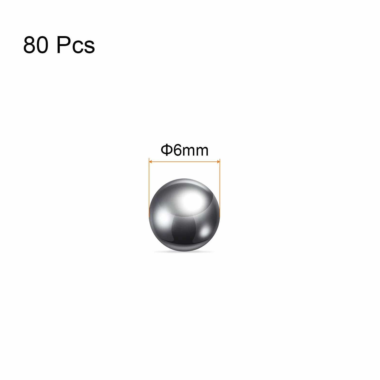 Sfere Cuscinetto Precisione 6mm 316L Acciaio Inossidabile 80pz QUARKZMAN