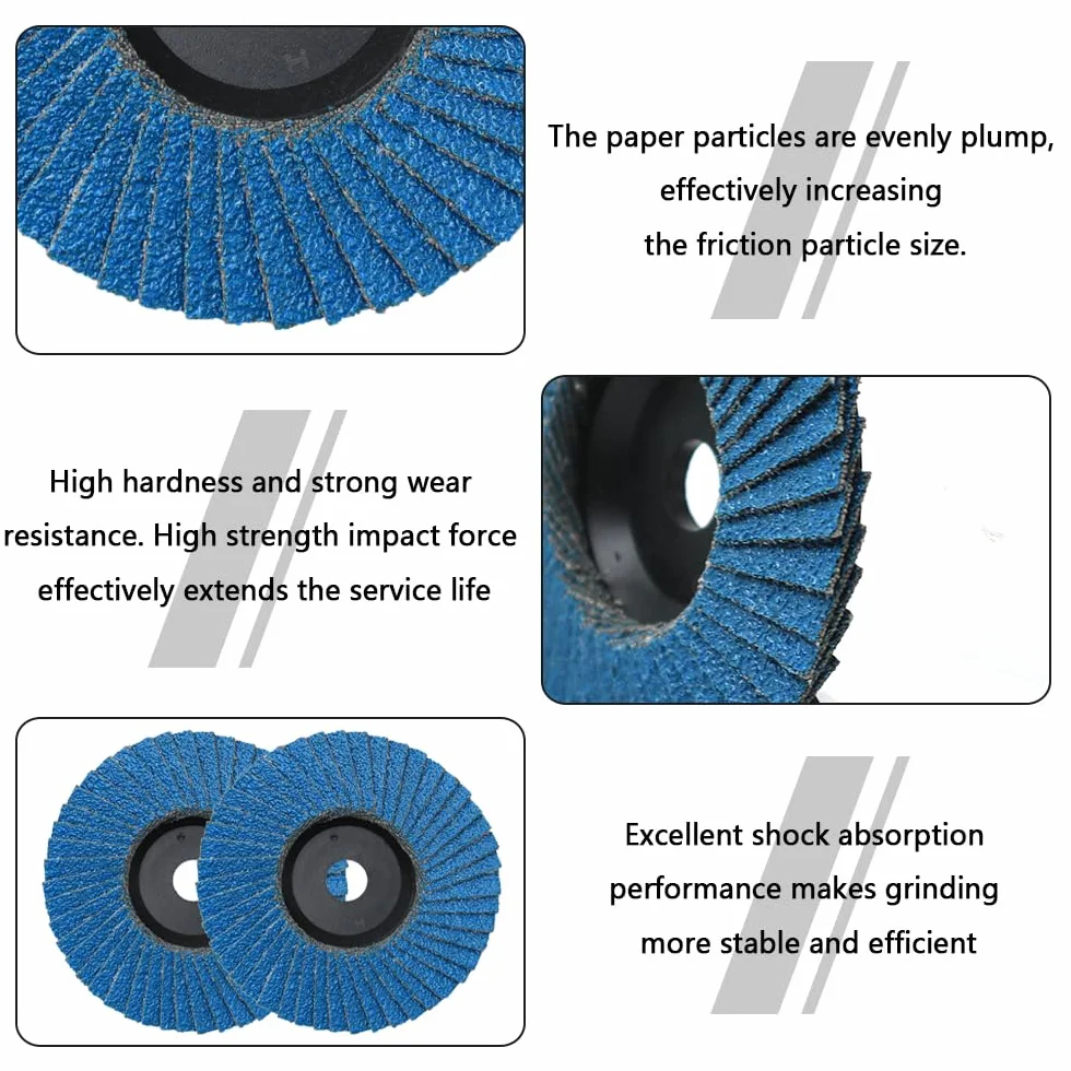 12 Pezzi 76mm Disco Abrasivo Lamellare Grana 60, Dischi Abrasivi a Lamelle Foro Centrale 10mm per La Lucidatura Ruvida di Metallo, Legno, Plastica