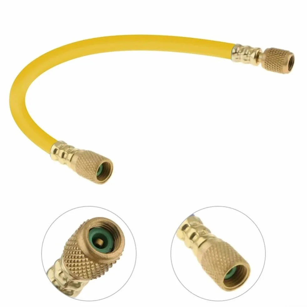 Tubo di misurazione del refrigerante, Tubo di carica R134A da 25 cm Tubo di carica del refrigerante Indicatore di tubo Kit di strumenti per fluoruro Ricambi auto per automobili Veicoli