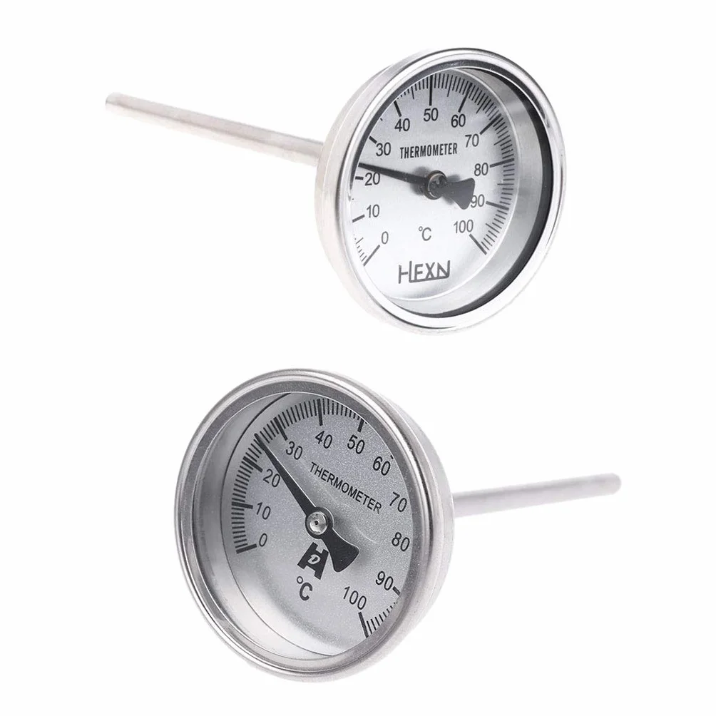 Termometro per Tubi 50/100/150/200/300℃ Termometro Bimetallico Indicatore di Monitoraggio della Temperatura del Metallo per Uso Industriale di Condotte