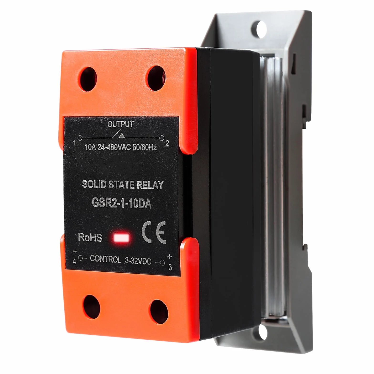 Rele Solid State 12V 220V Piccolo relè a stato solido monofase SSR DC 3-32V AC 24-480V GSR2-1-10DA (con dissipatore di calore).