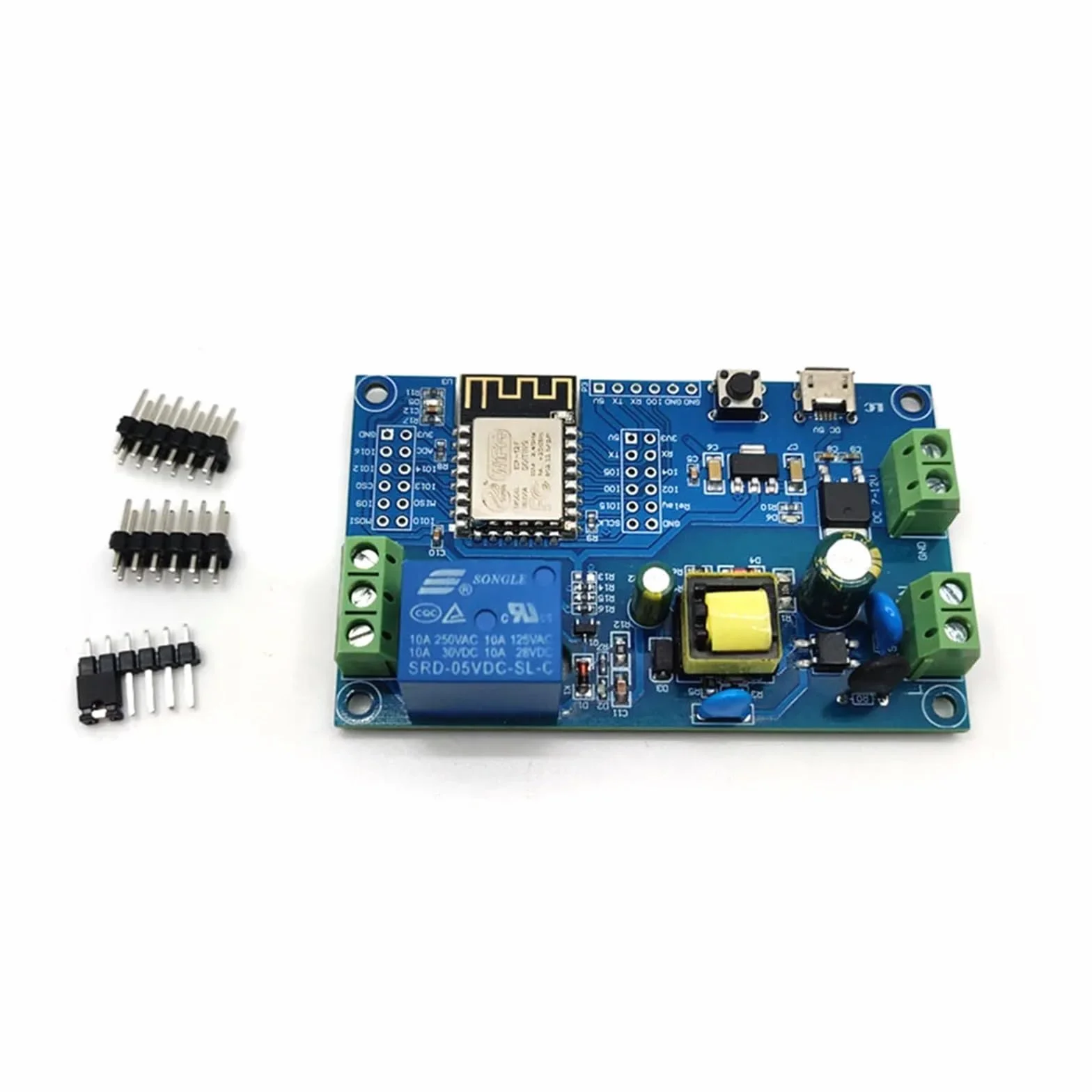 Modulo relè PLC Modulo relè ESP8266 WF ESP-12F Scheda di sviluppo alimentazione AC90-250V/DC7-12V/USB5V