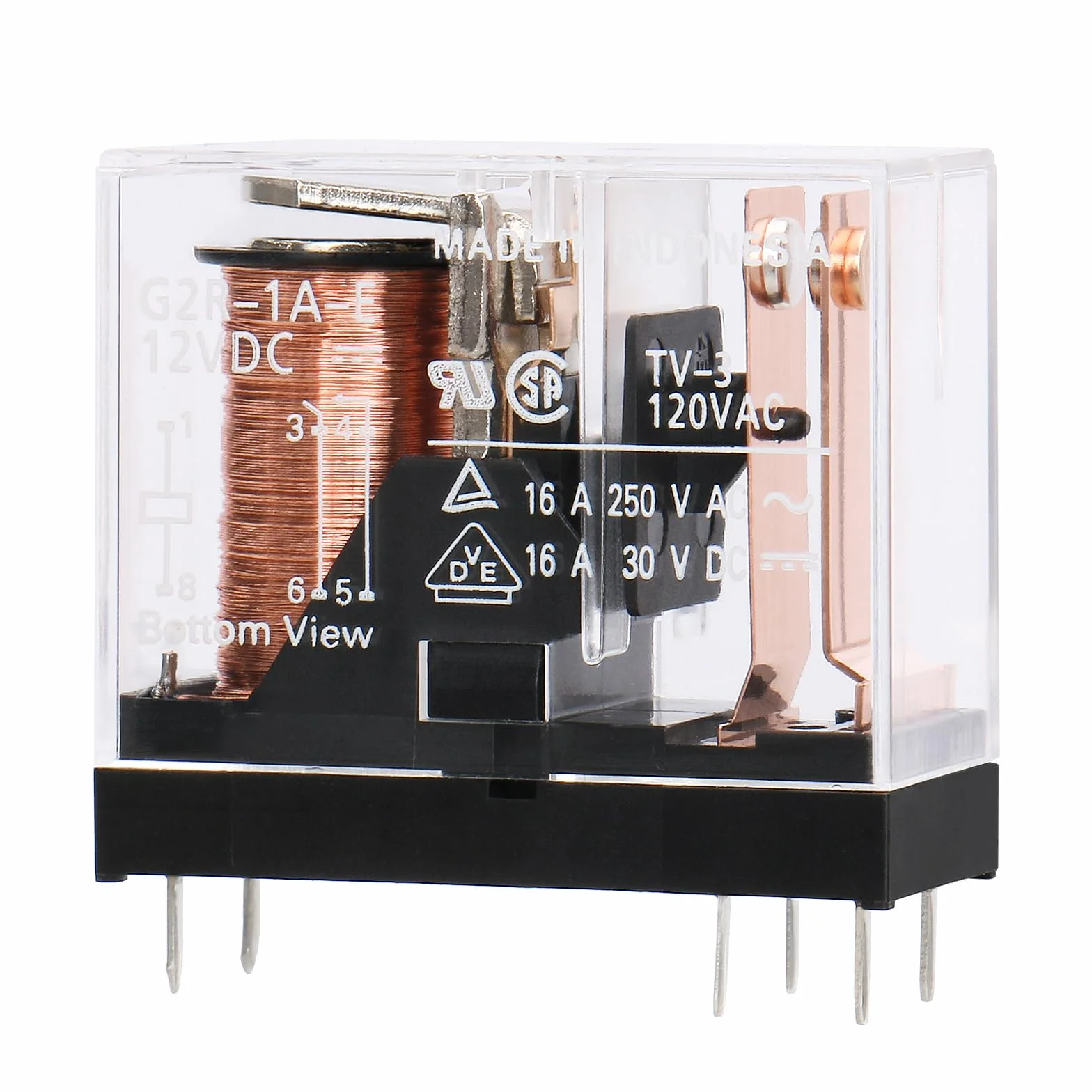 2PCS componenti elettronici G2R-1A-E DC12V Relè di potenza SPST-NO 12VDC, 16A, scheda PC