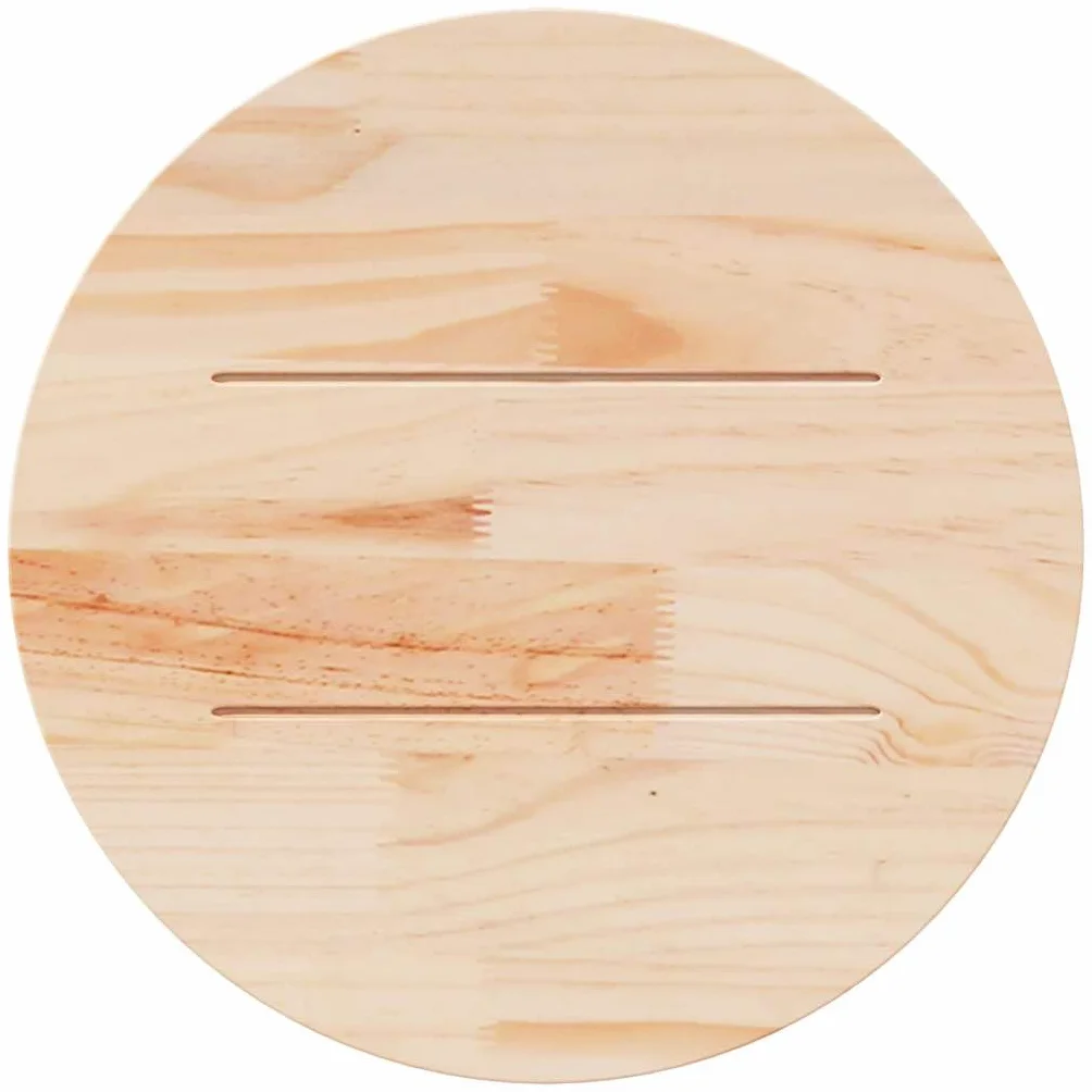 vidaXL Piano tavolo rotondo in legno massello di pino 60 cm diametro 2,5 cm spessore sostitutivo per tavolo da caffè o da pranzo