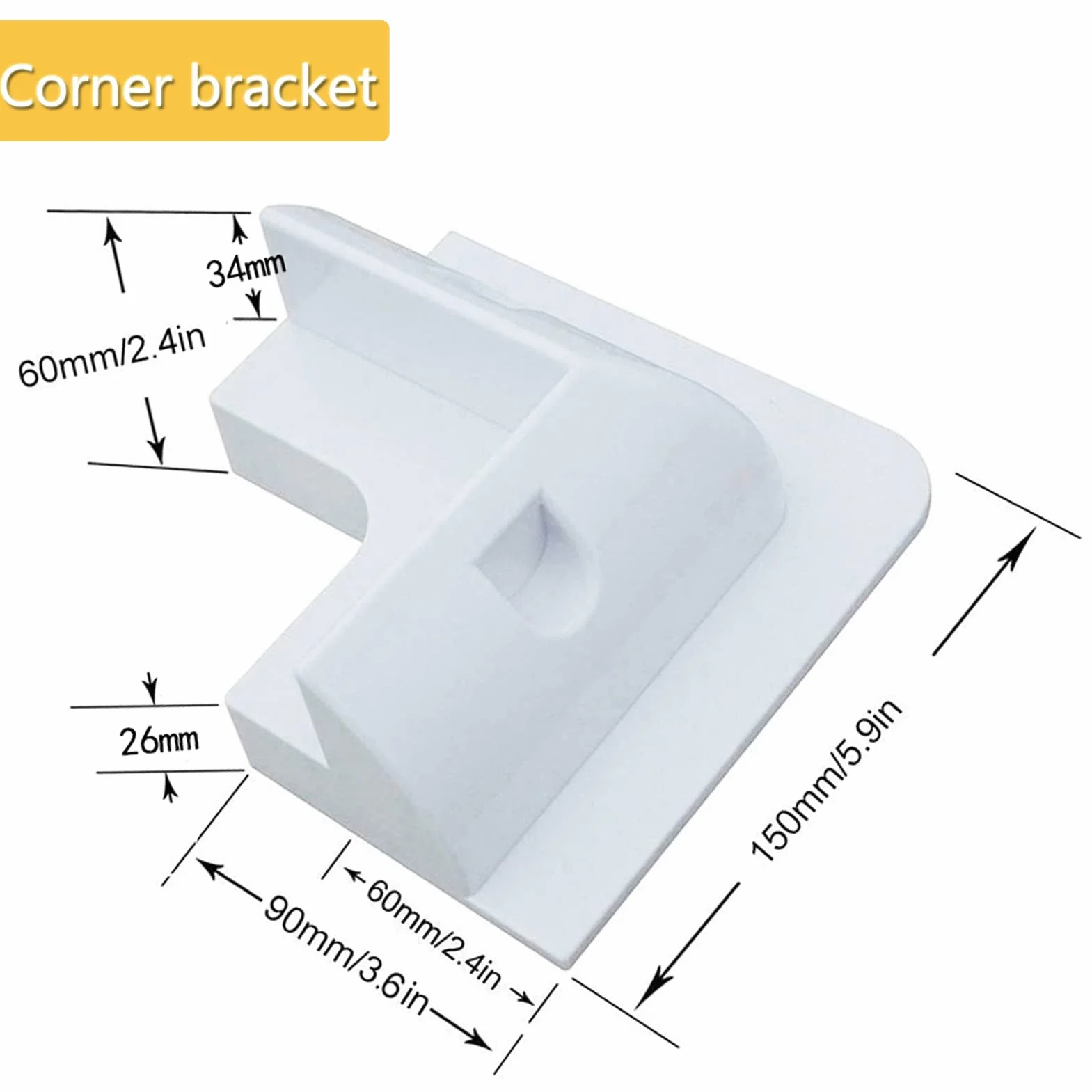 6 staffe di montaggio per pannelli solari in ABS, kit di staffe angolari senza trapano per tetti di camper, roulotte, veicoli, camper, capannoni, garage, barche (bianco)