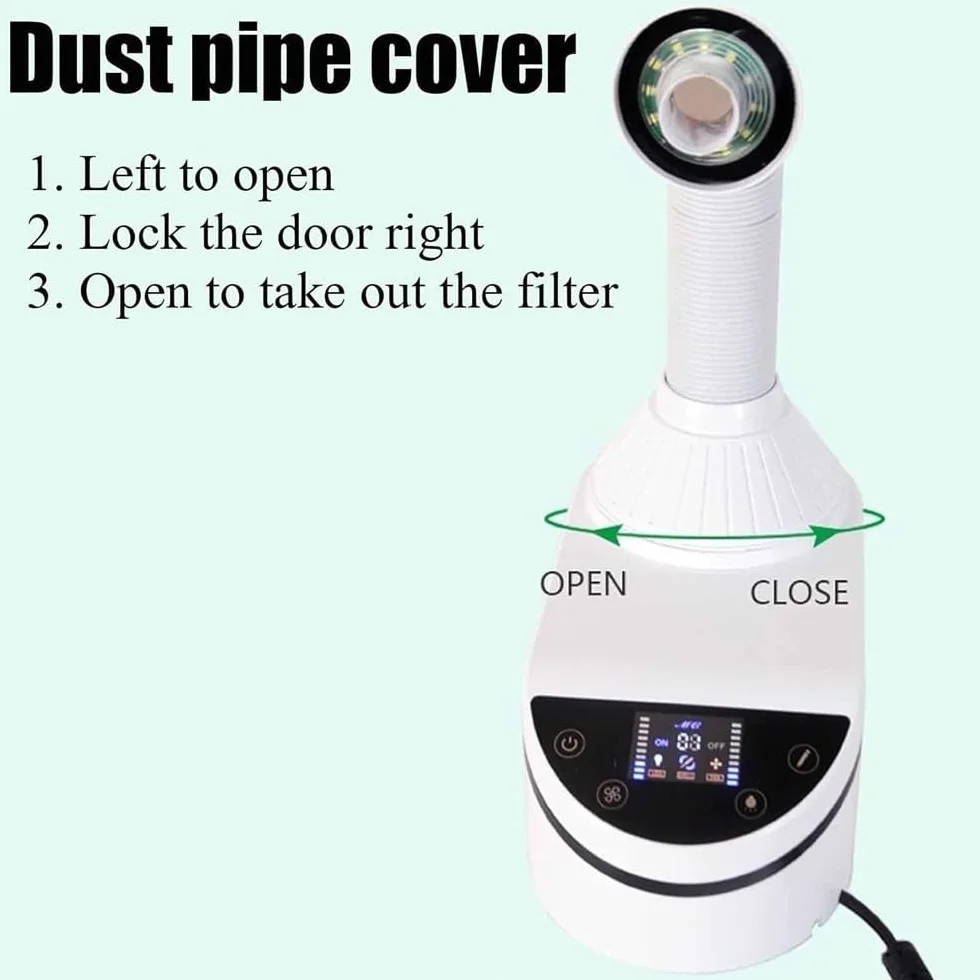 Aspiratore di Polvere da Tavolo Robusto per Laboratori odontotecnici, aspirapolvere per aspirazione di Polvere Dentale, aspiratore di Polvere per Unghie per Lab