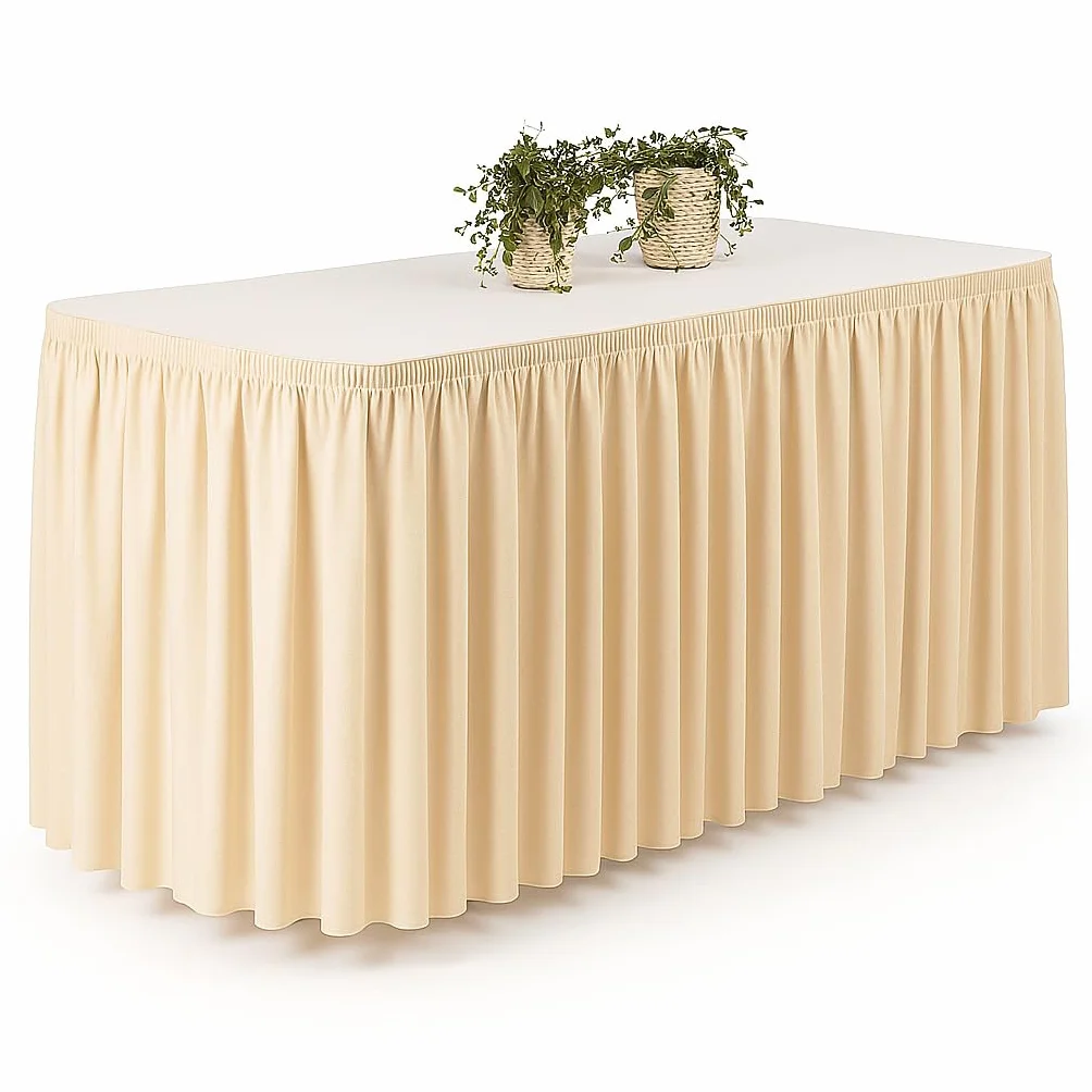 Skirting-Gonna da Tavolo Poliestere Natur 410 x 73 cm
