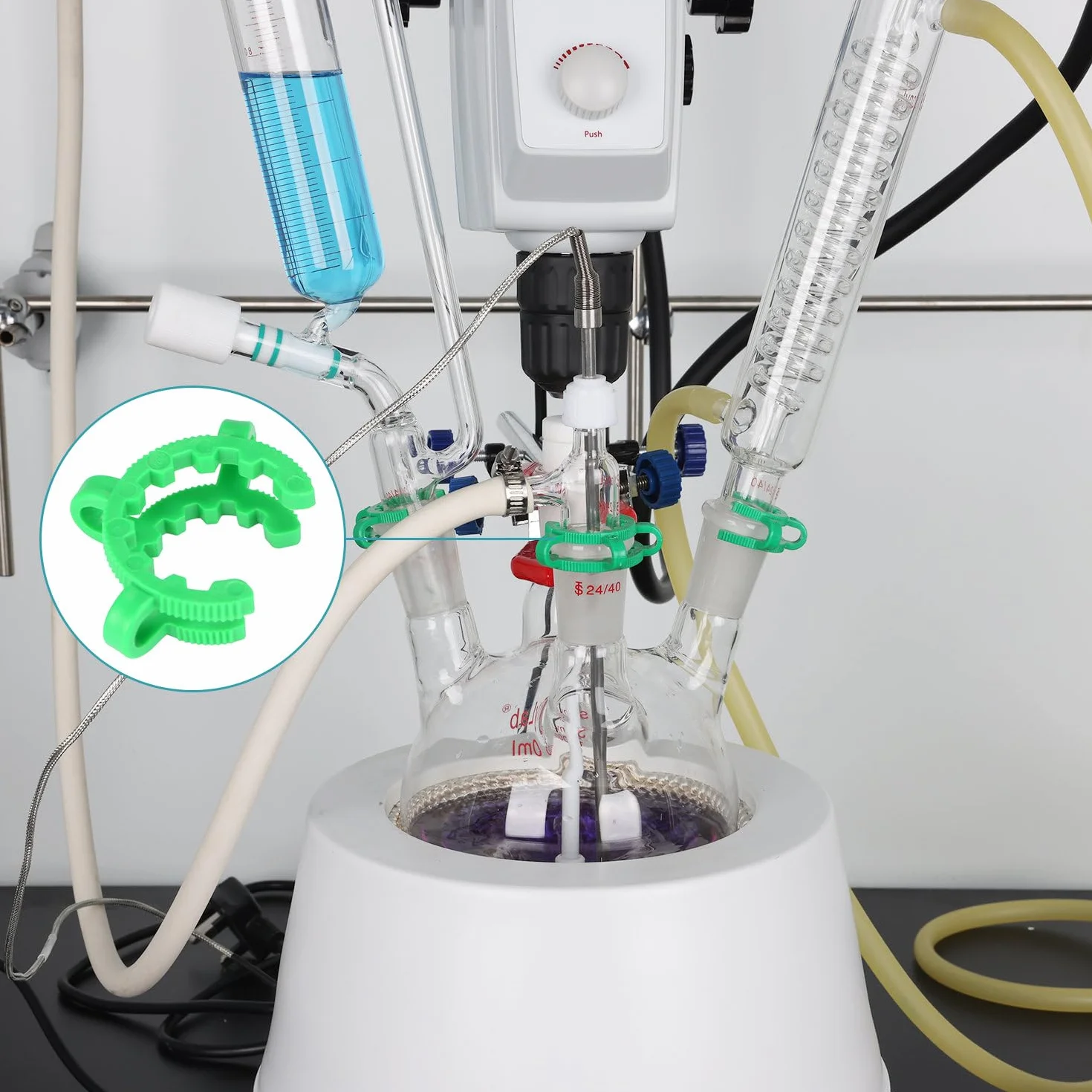 StonyLab 10 Keck Clip 24/40 Szkło Standardowe Złącze Stożkowe Zacisk Laboratoryjny
