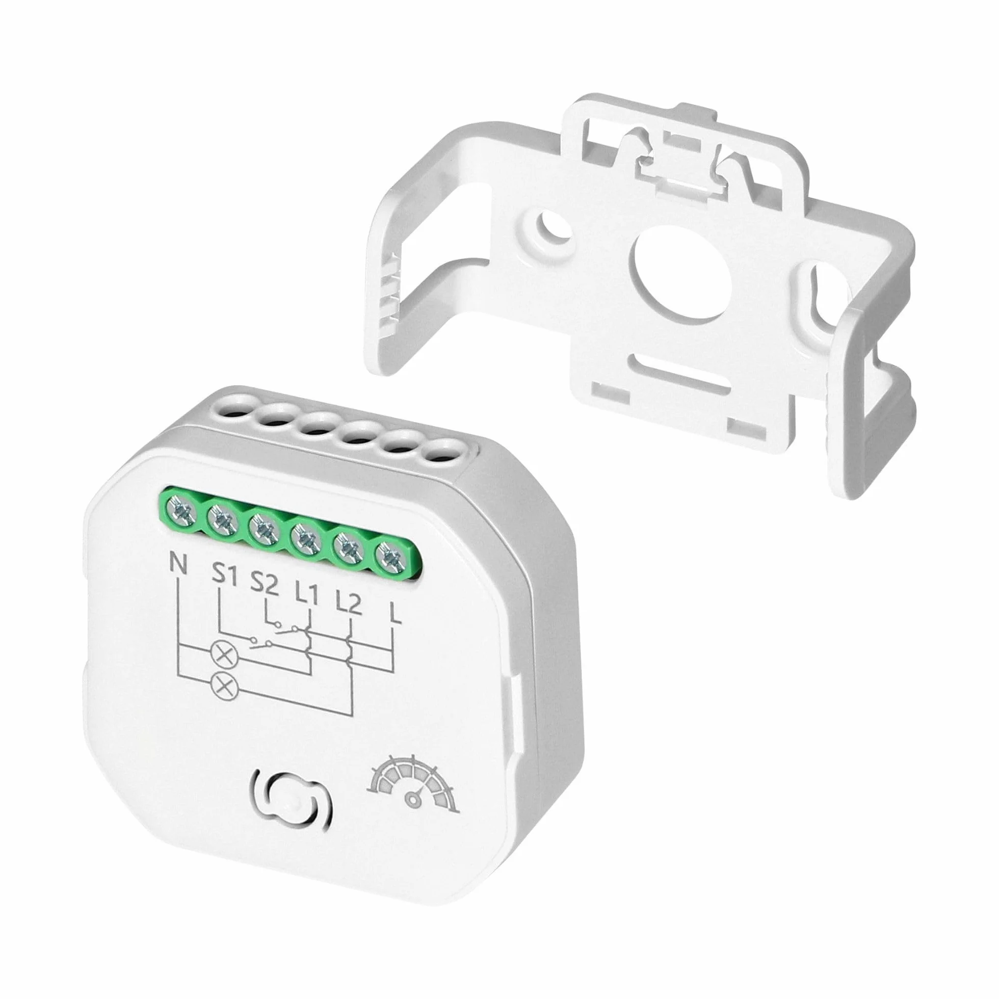 Interruttore Wifi/Bluetooth Relè Wifi Tuya Smart Controllo Remoto Rele per Luci Montaggio in Scatola di Giunzione o su Guida DIN (relè con dimmer - 2 canali)